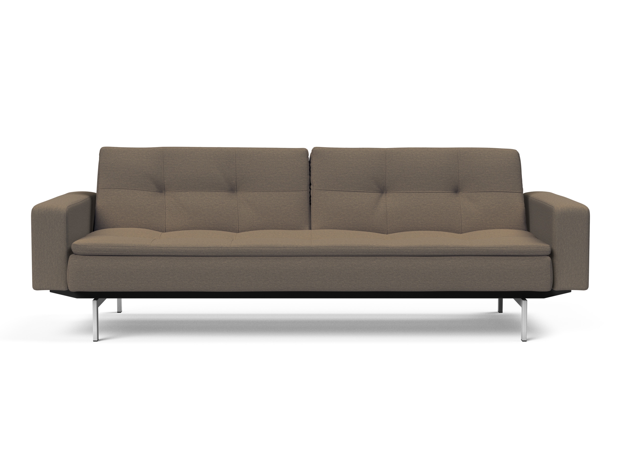 Dublexo Deluxe Fabric Sofa Bed w/Arms & Stainless Steel Legs