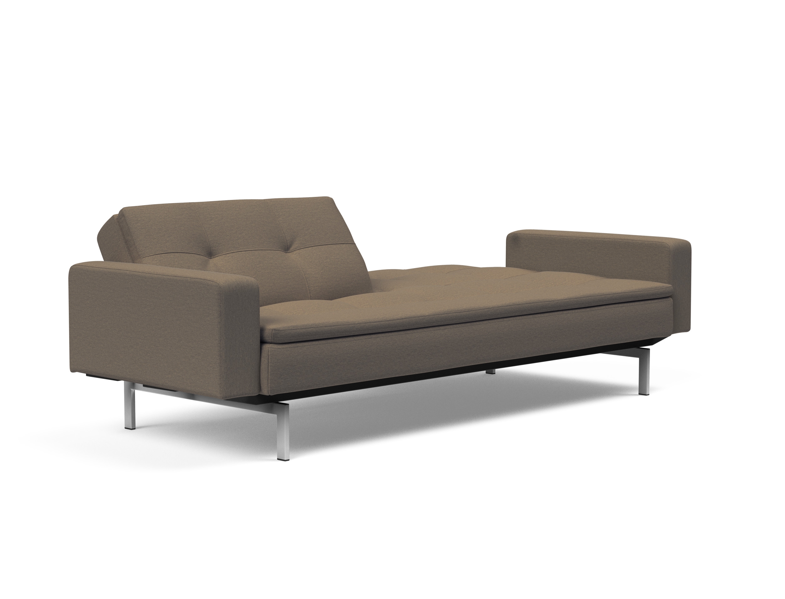 Dublexo Deluxe Fabric Sofa Bed w/Arms & Stainless Steel Legs
