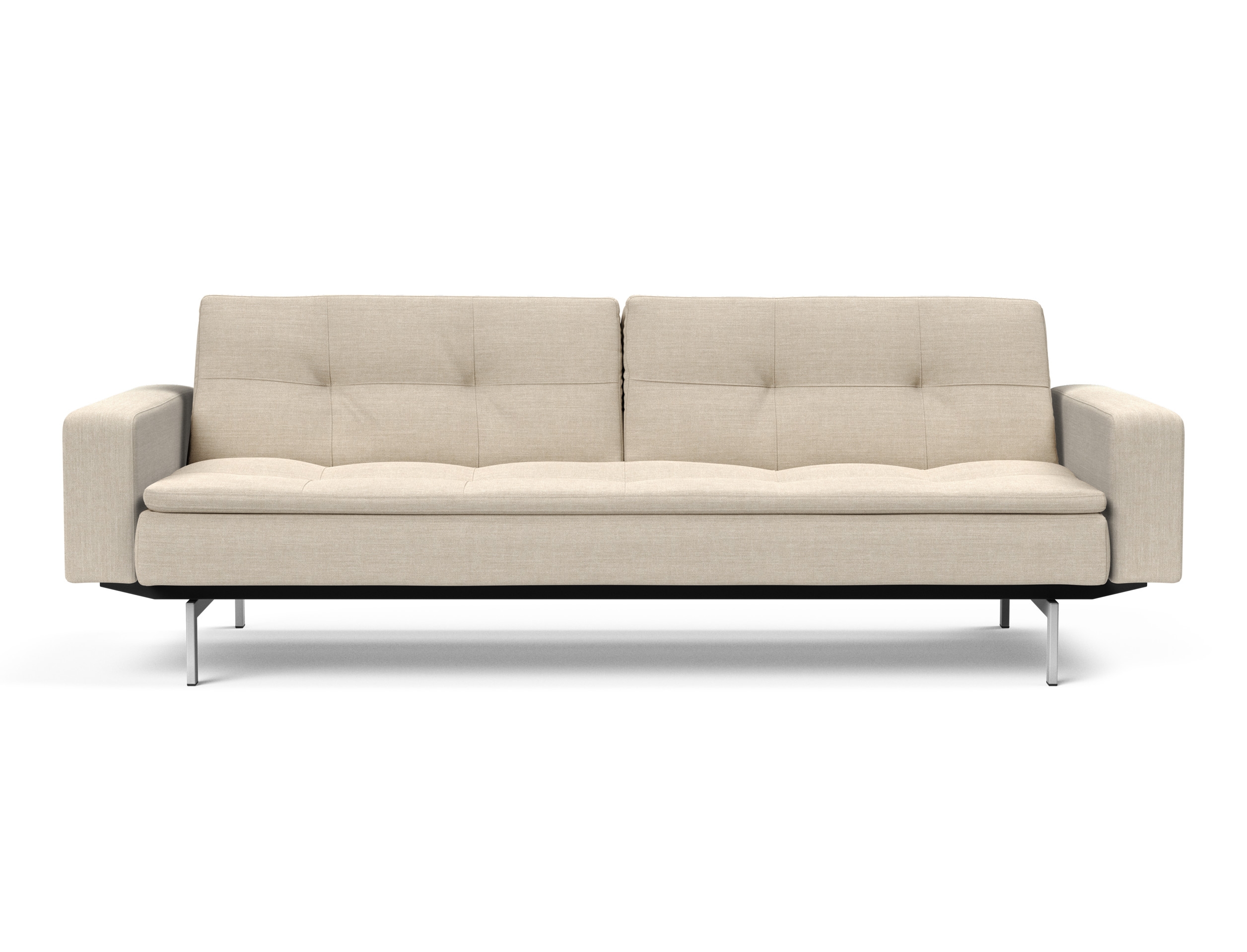 Dublexo Deluxe Fabric Sofa Bed w/Arms & Stainless Steel Legs