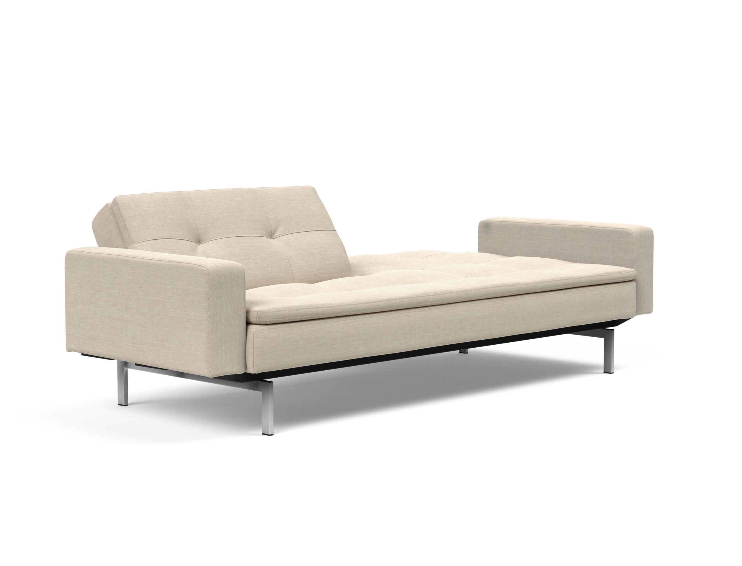 Dublexo Deluxe Fabric Sofa Bed w/Arms & Stainless Steel Legs