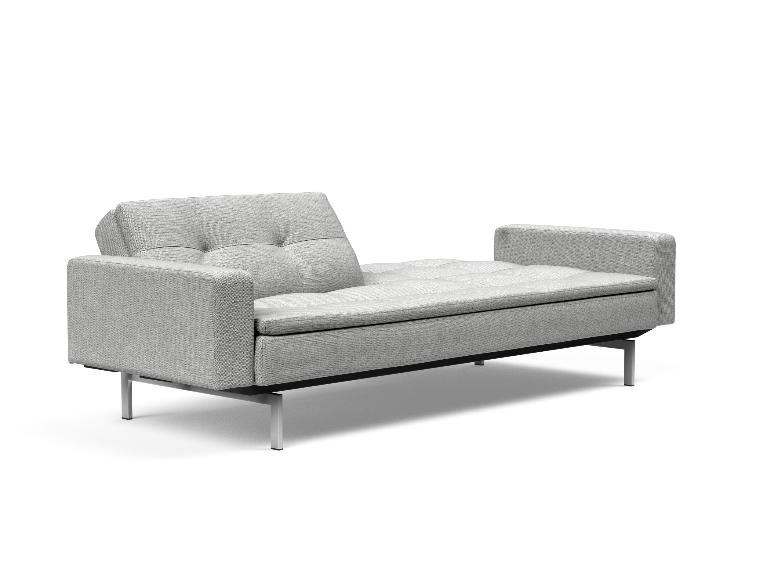Dublexo Deluxe Fabric Sofa Bed w/Arms & Stainless Steel Legs