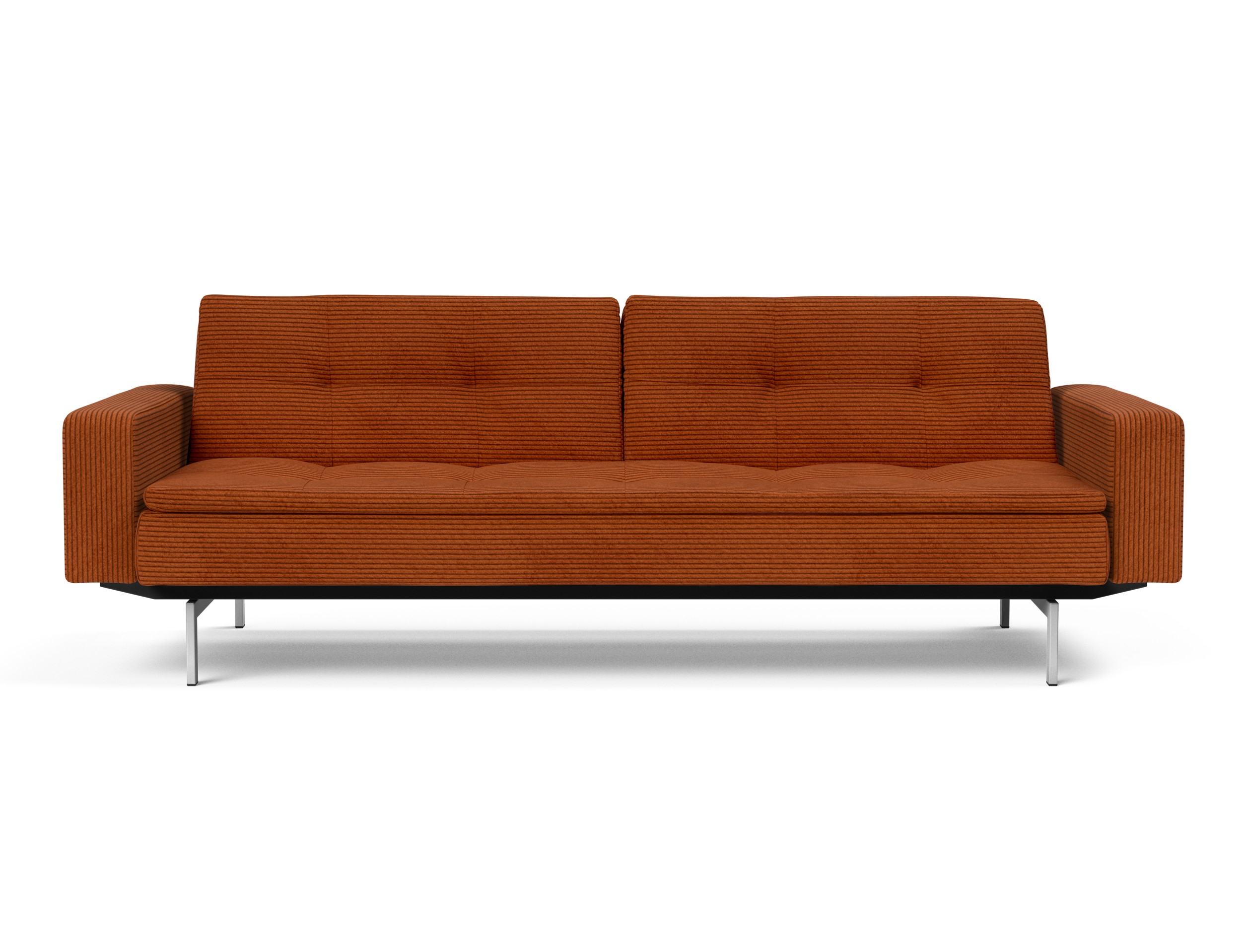 Dublexo Deluxe Fabric Sofa Bed w/Arms & Stainless Steel Legs