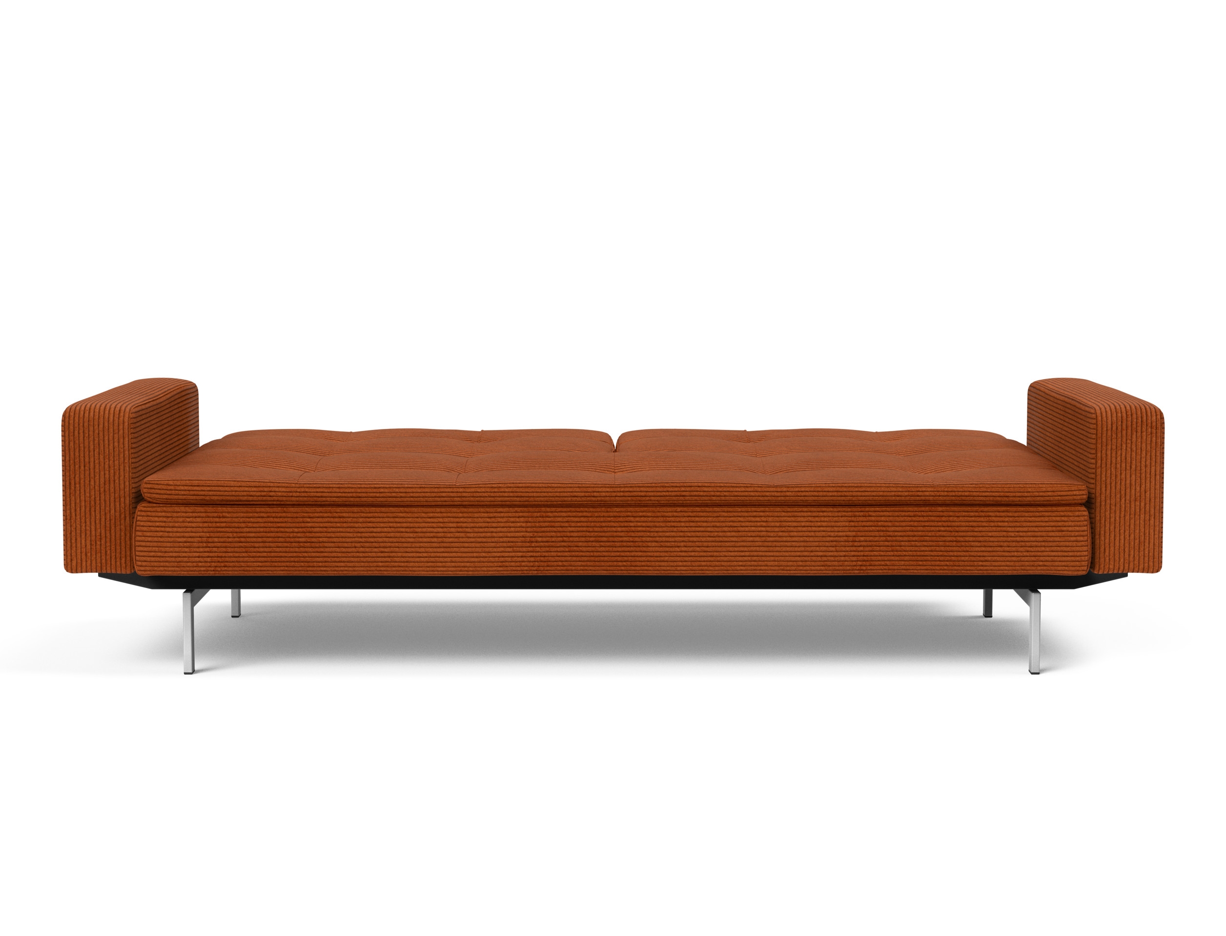 Dublexo Deluxe Fabric Sofa Bed w/Arms & Stainless Steel Legs