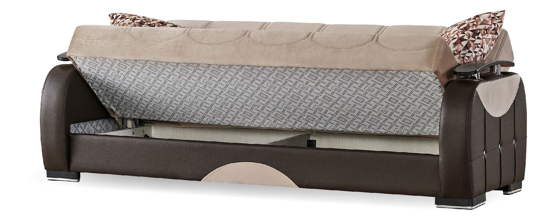 Dubai Fabric/Vinyl Storage Sleeper Sofabed