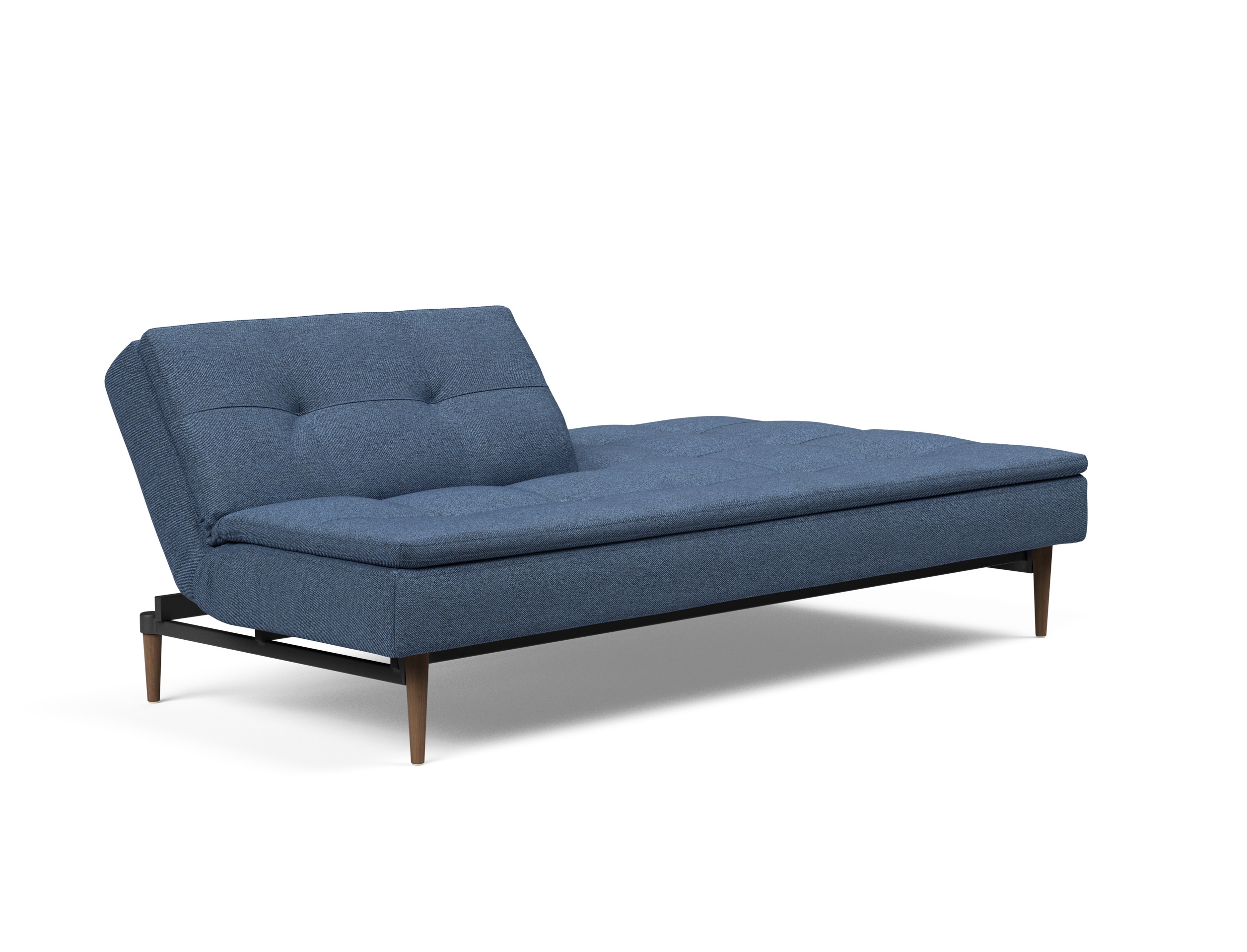 Dublexo Deluxe Fabric Sofa Bed w/Dark Wood Styletto Legs