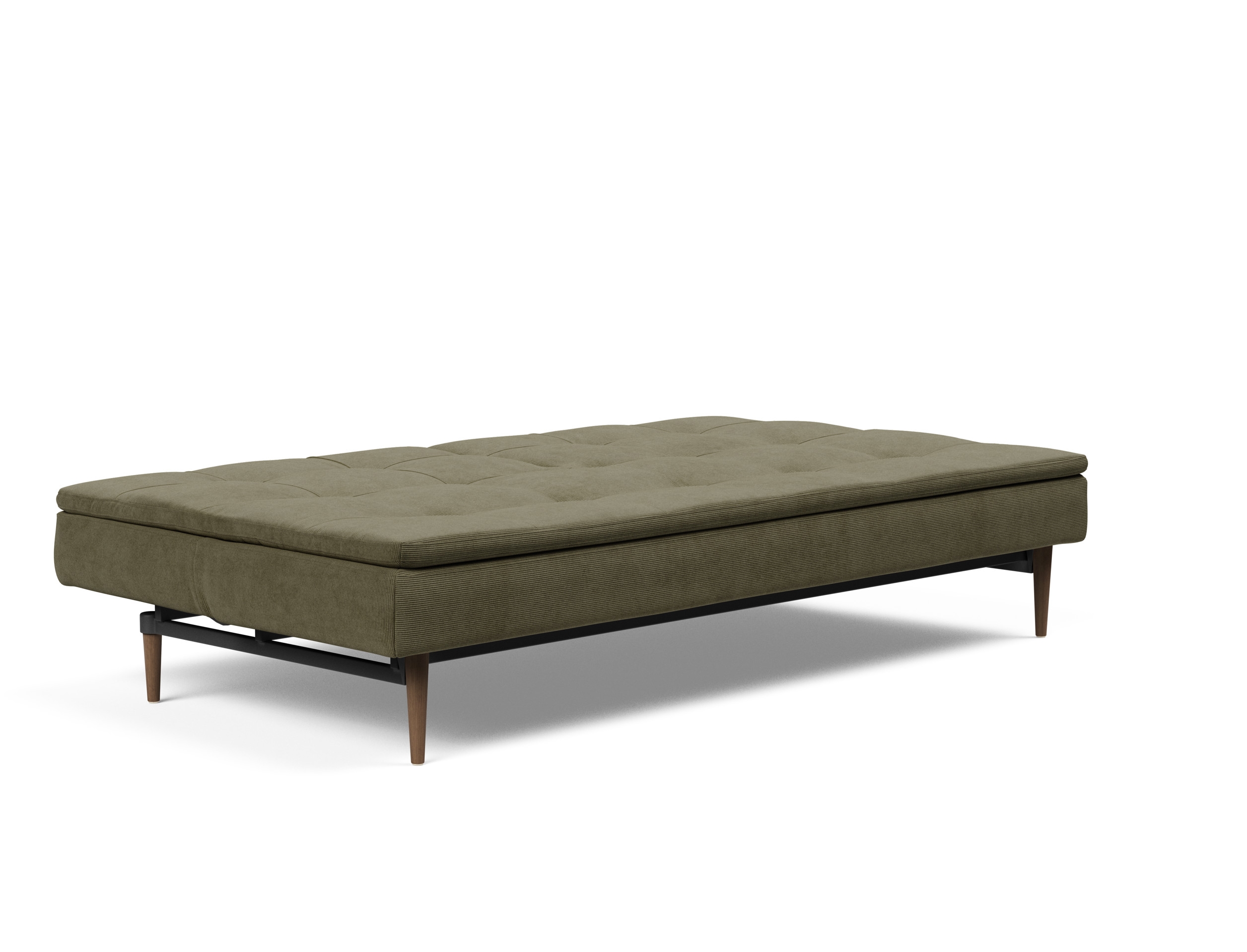 Dublexo Deluxe Fabric Sofa Bed w/Dark Wood Styletto Legs