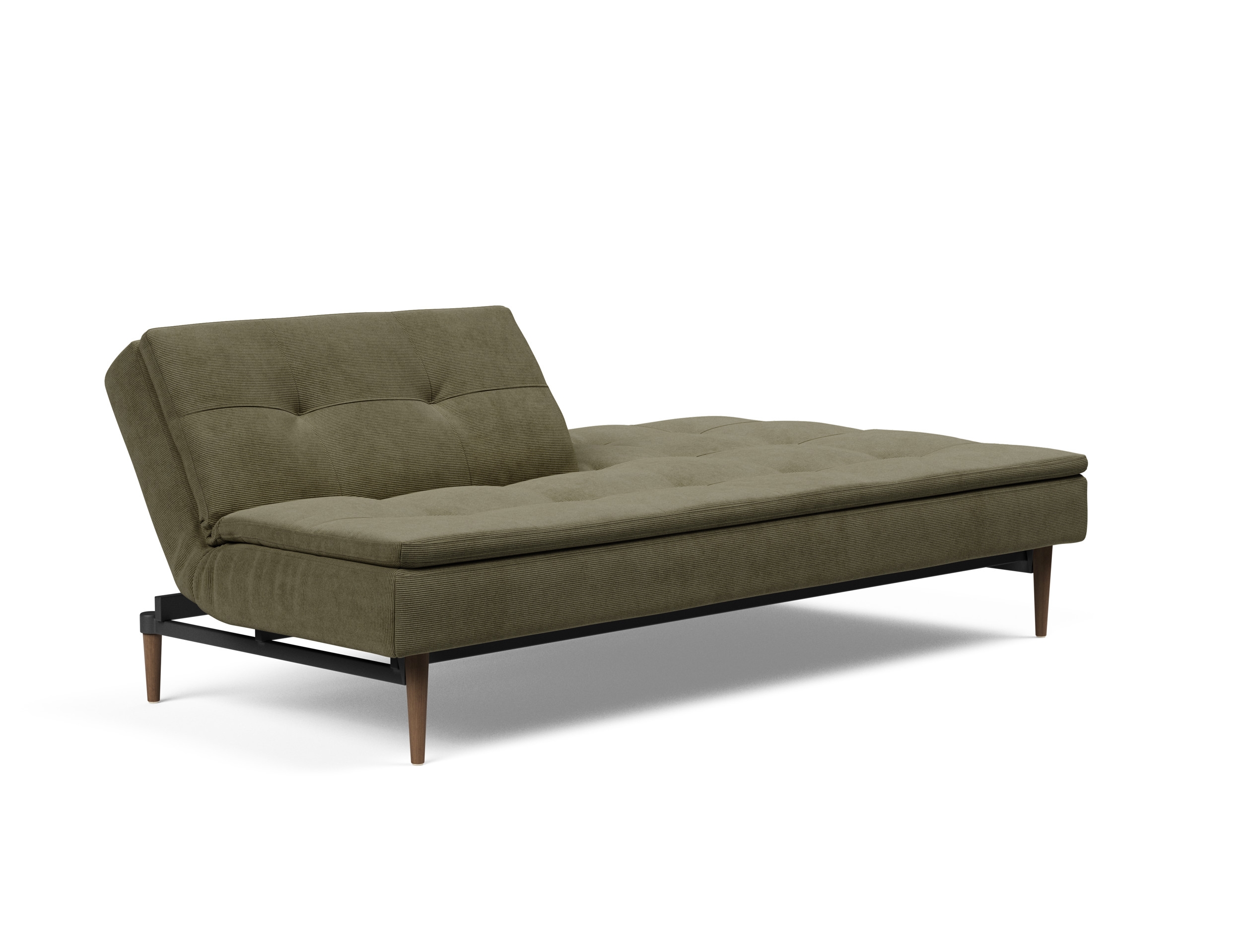 Dublexo Deluxe Fabric Sofa Bed w/Dark Wood Styletto Legs