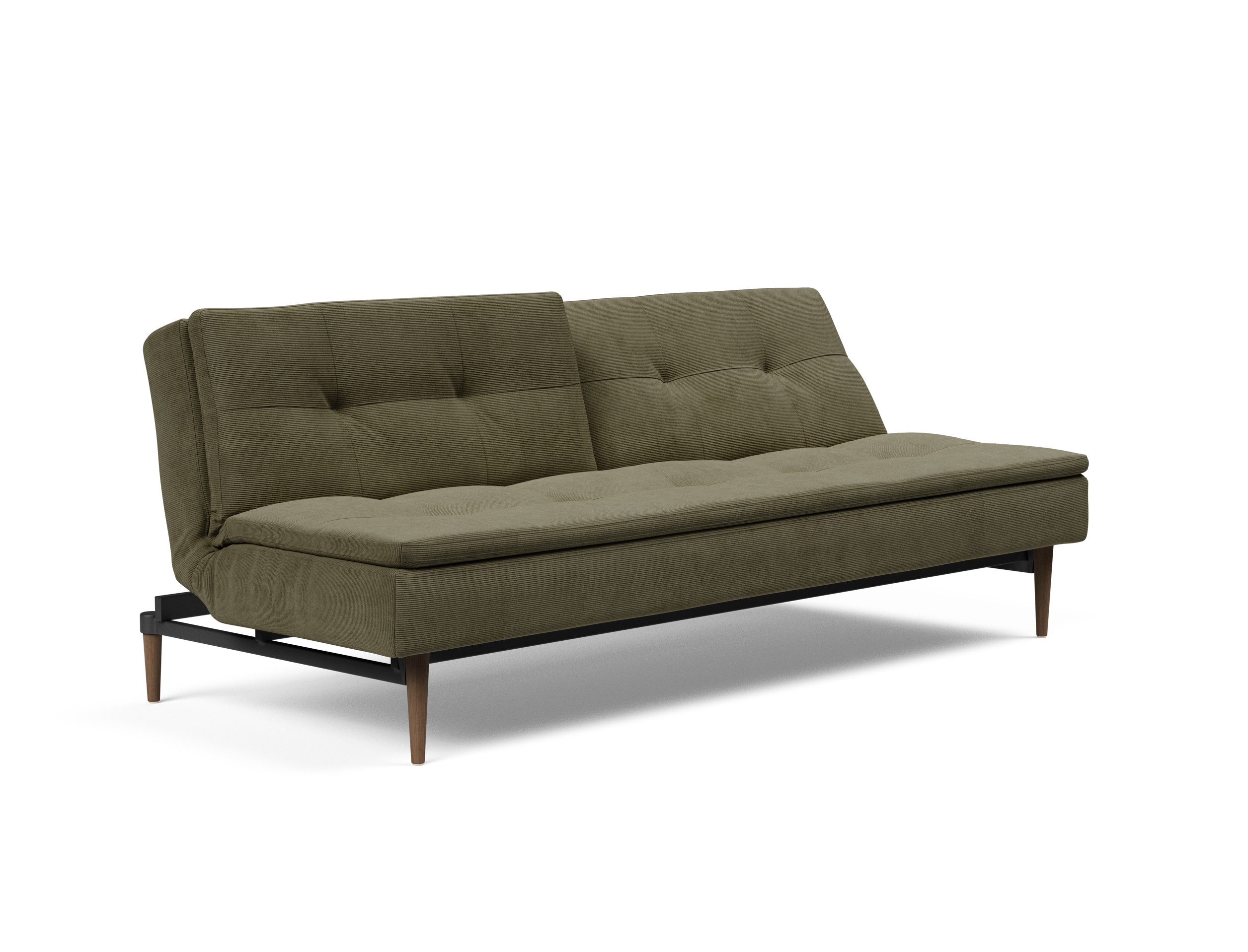 Dublexo Deluxe Fabric Sofa Bed w/Dark Wood Styletto Legs