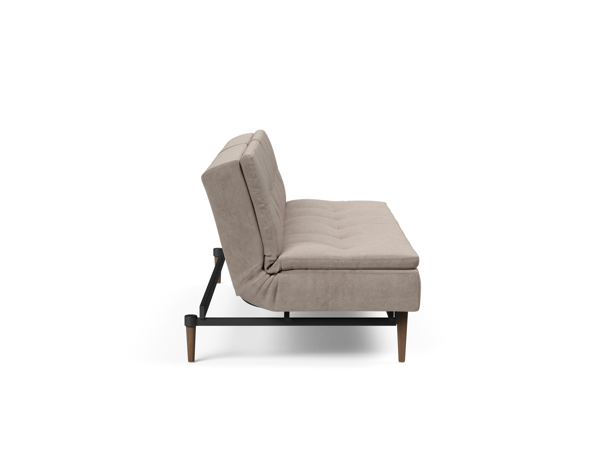 Dublexo Deluxe Fabric Sofa Bed w/Dark Wood Styletto Legs