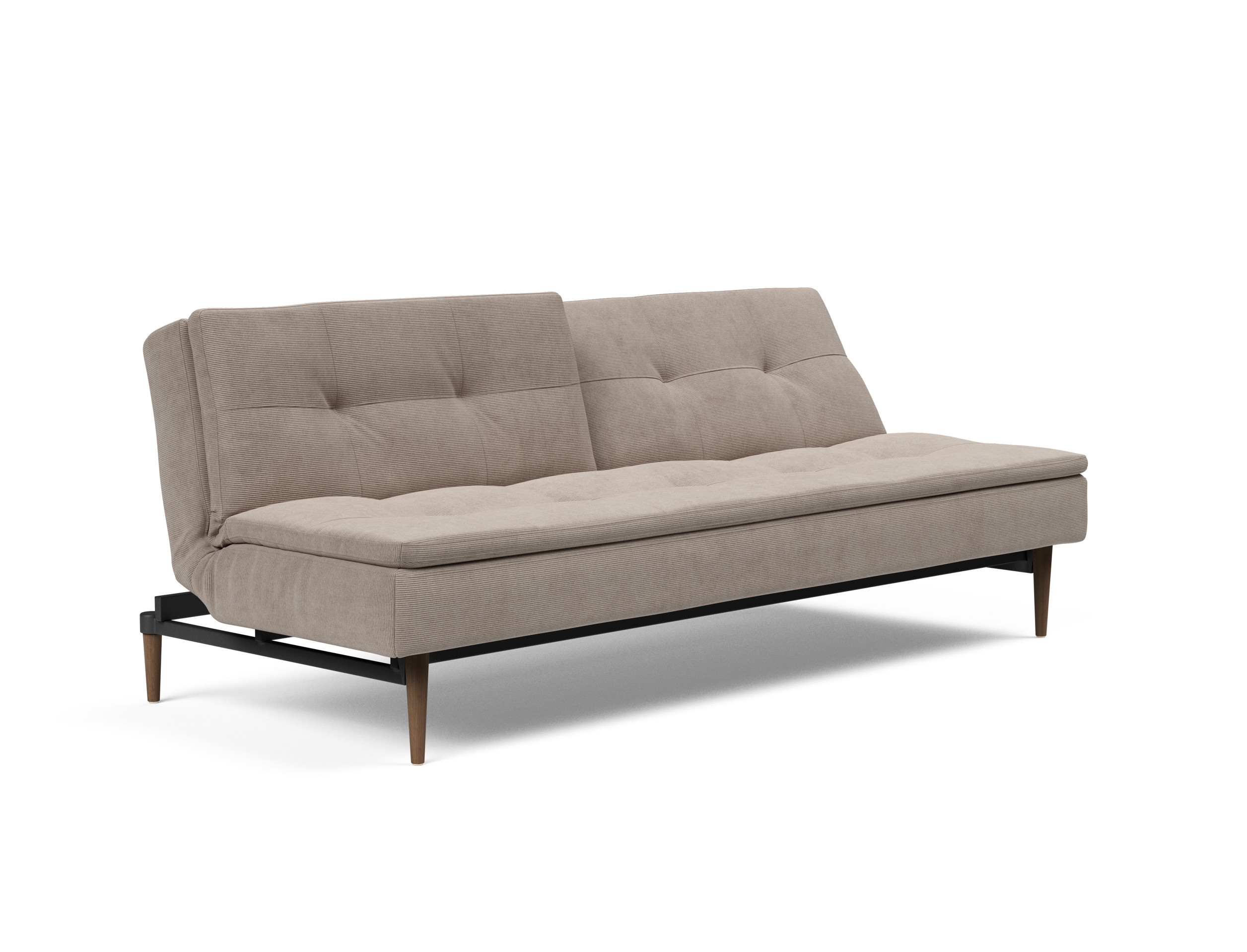 Dublexo Deluxe Fabric Sofa Bed w/Dark Wood Styletto Legs