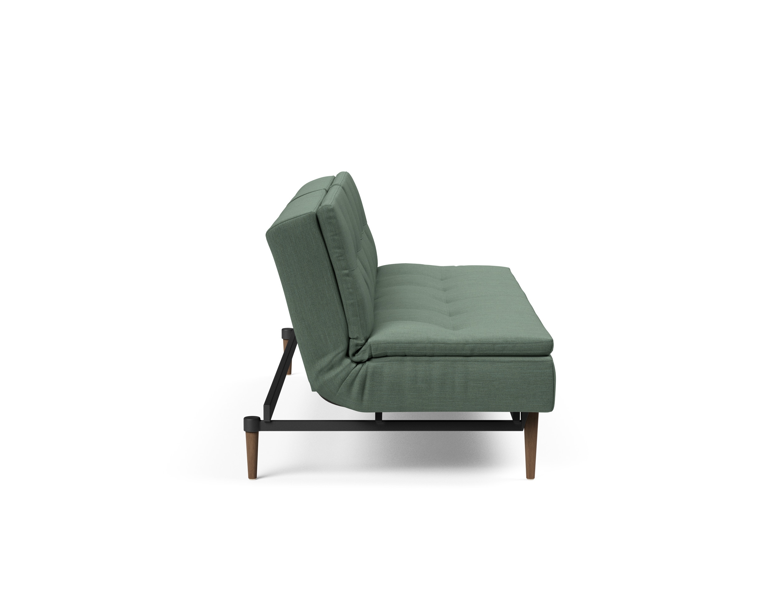 Dublexo Deluxe Fabric Sofa Bed w/Dark Wood Styletto Legs