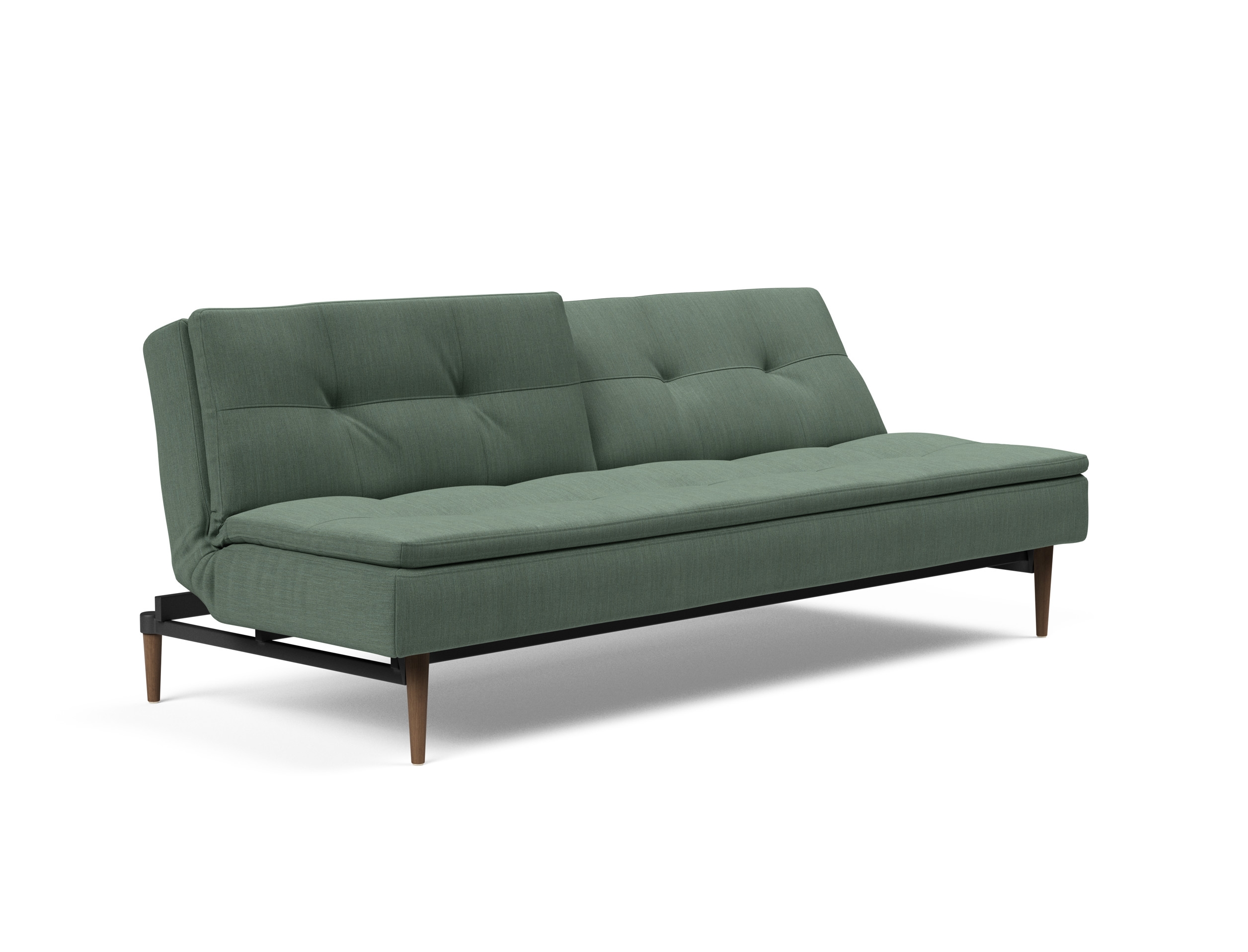 Dublexo Deluxe Fabric Sofa Bed w/Dark Wood Styletto Legs