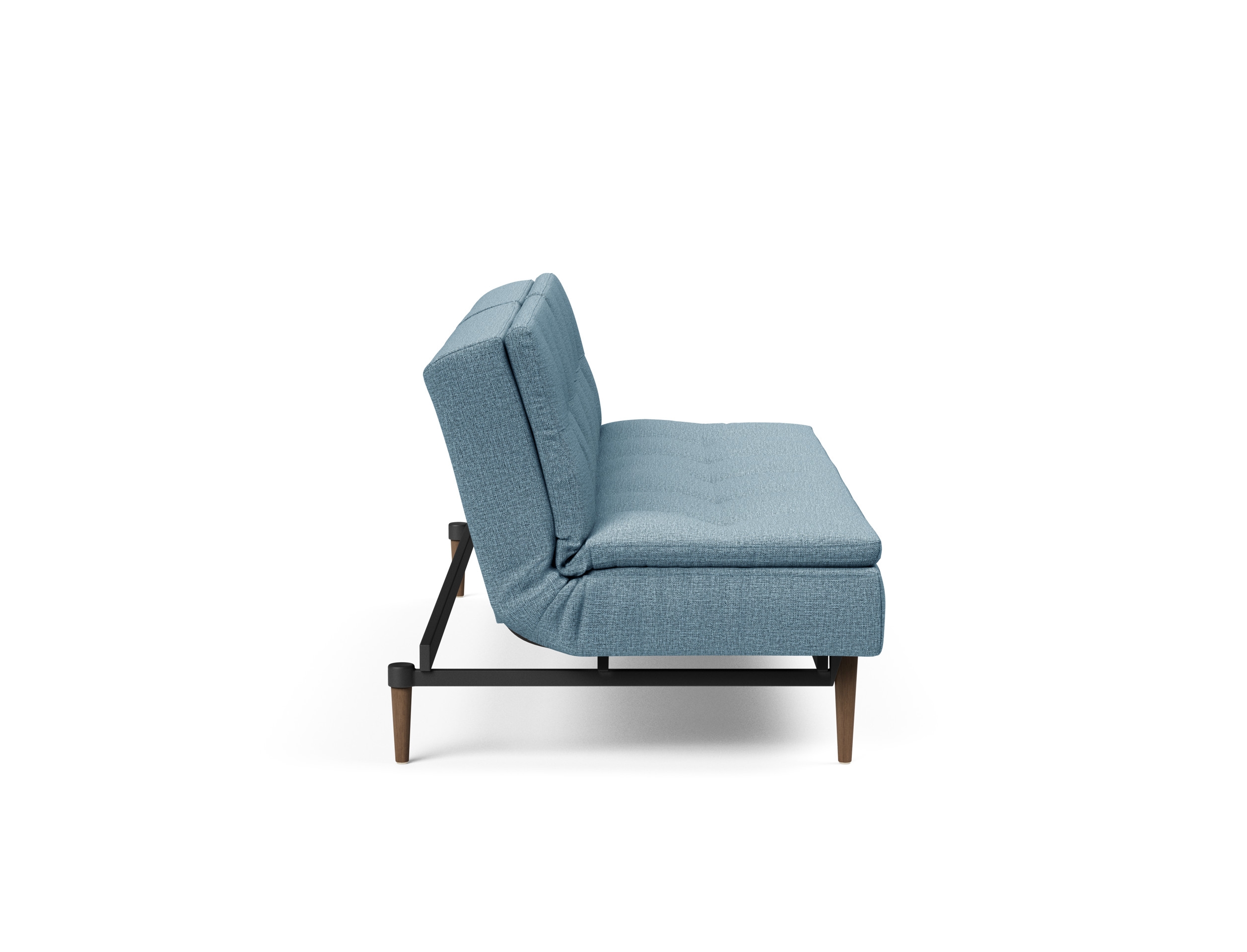Dublexo Deluxe Fabric Sofa Bed w/Dark Wood Styletto Legs
