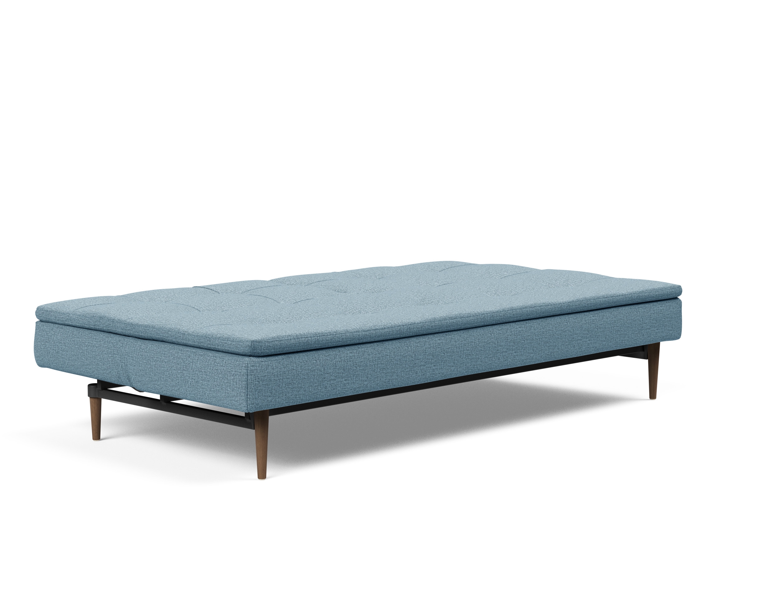 Dublexo Deluxe Fabric Sofa Bed w/Dark Wood Styletto Legs