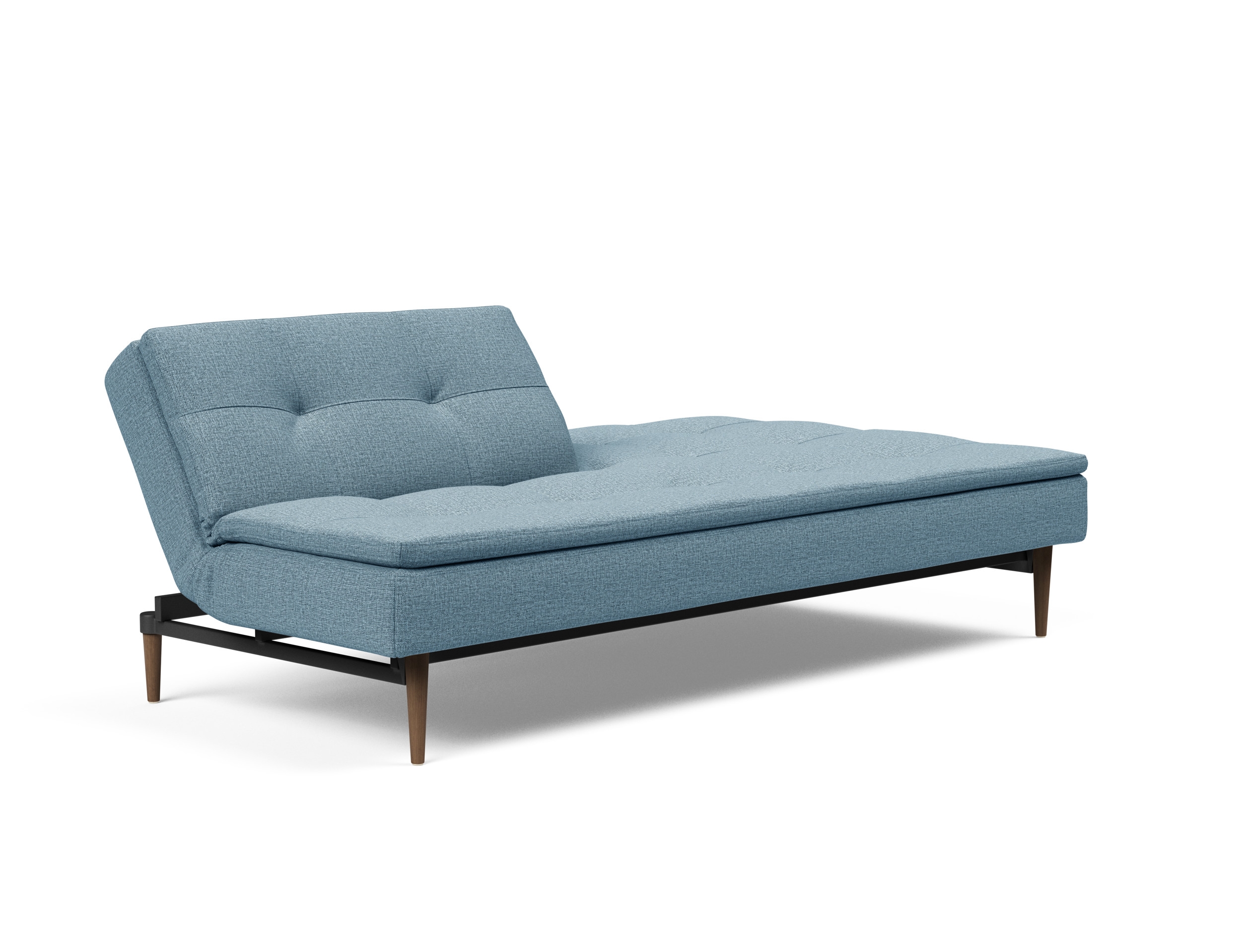 Dublexo Deluxe Fabric Sofa Bed w/Dark Wood Styletto Legs