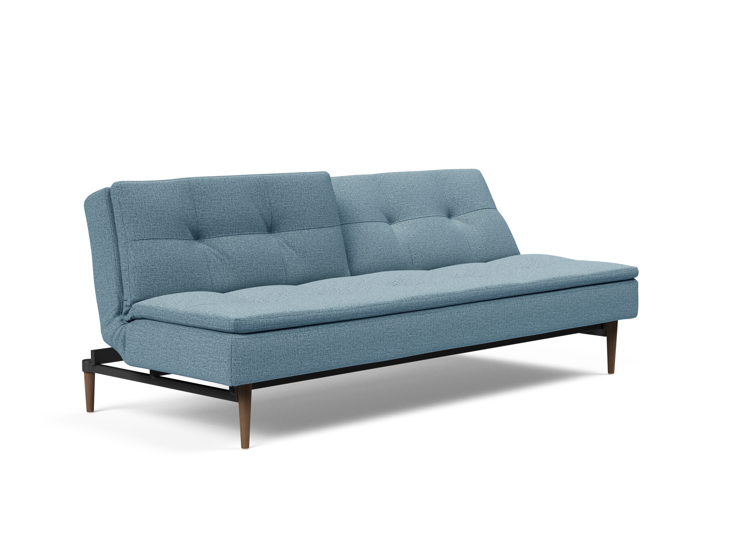 Dublexo Deluxe Fabric Sofa Bed w/Dark Wood Styletto Legs