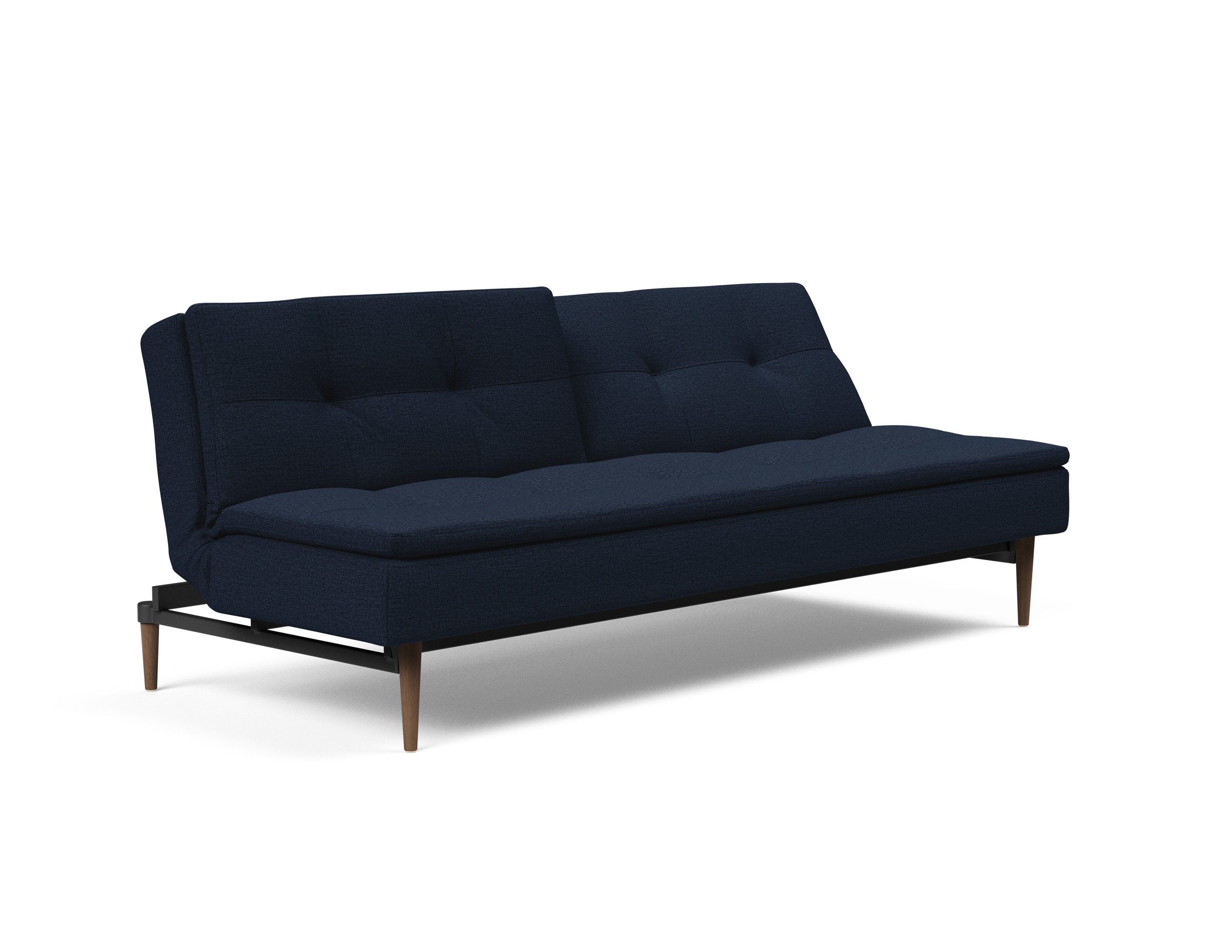 Dublexo Deluxe Fabric Sofa Bed w/Dark Wood Styletto Legs