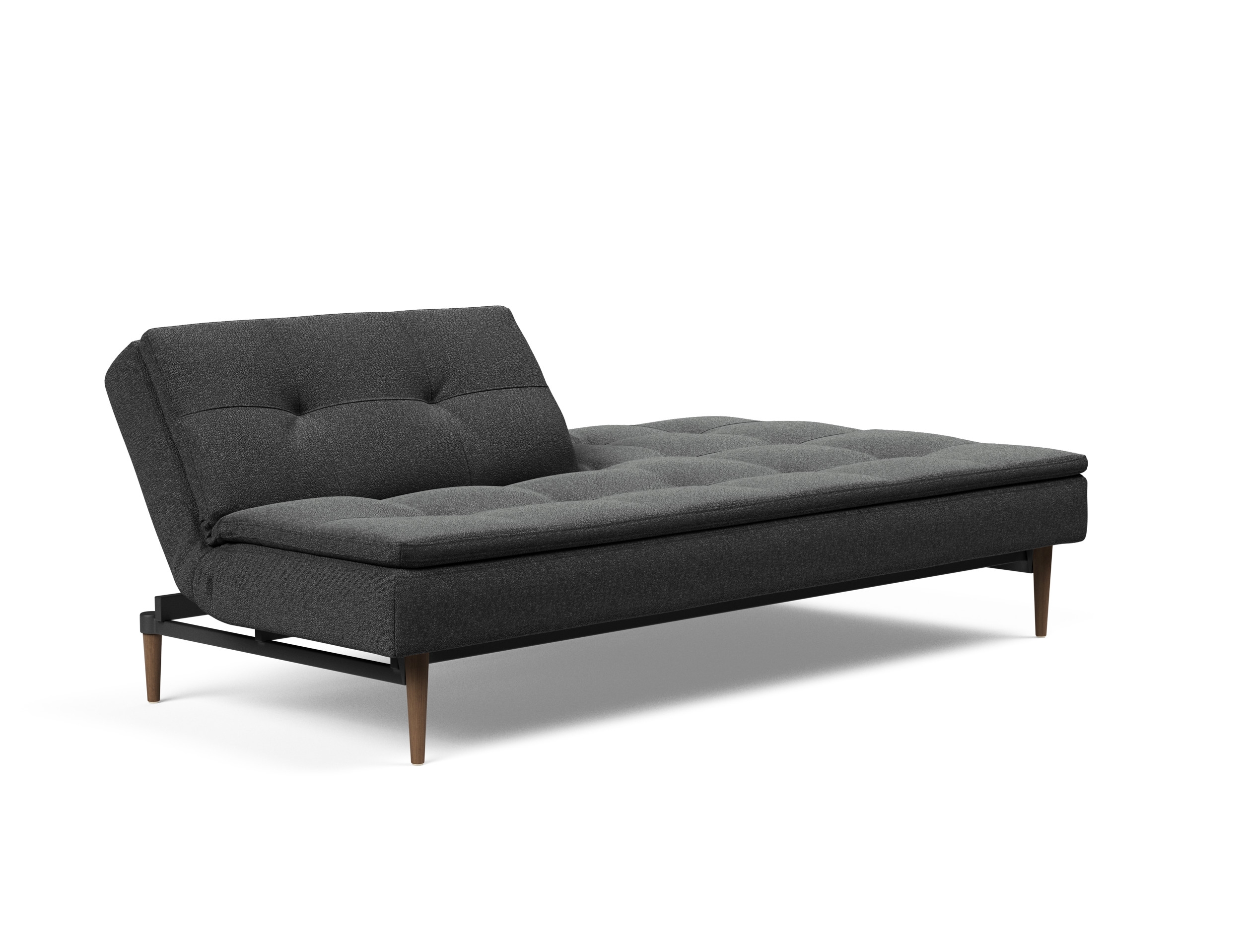 Dublexo Deluxe Fabric Sofa Bed w/Dark Wood Styletto Legs