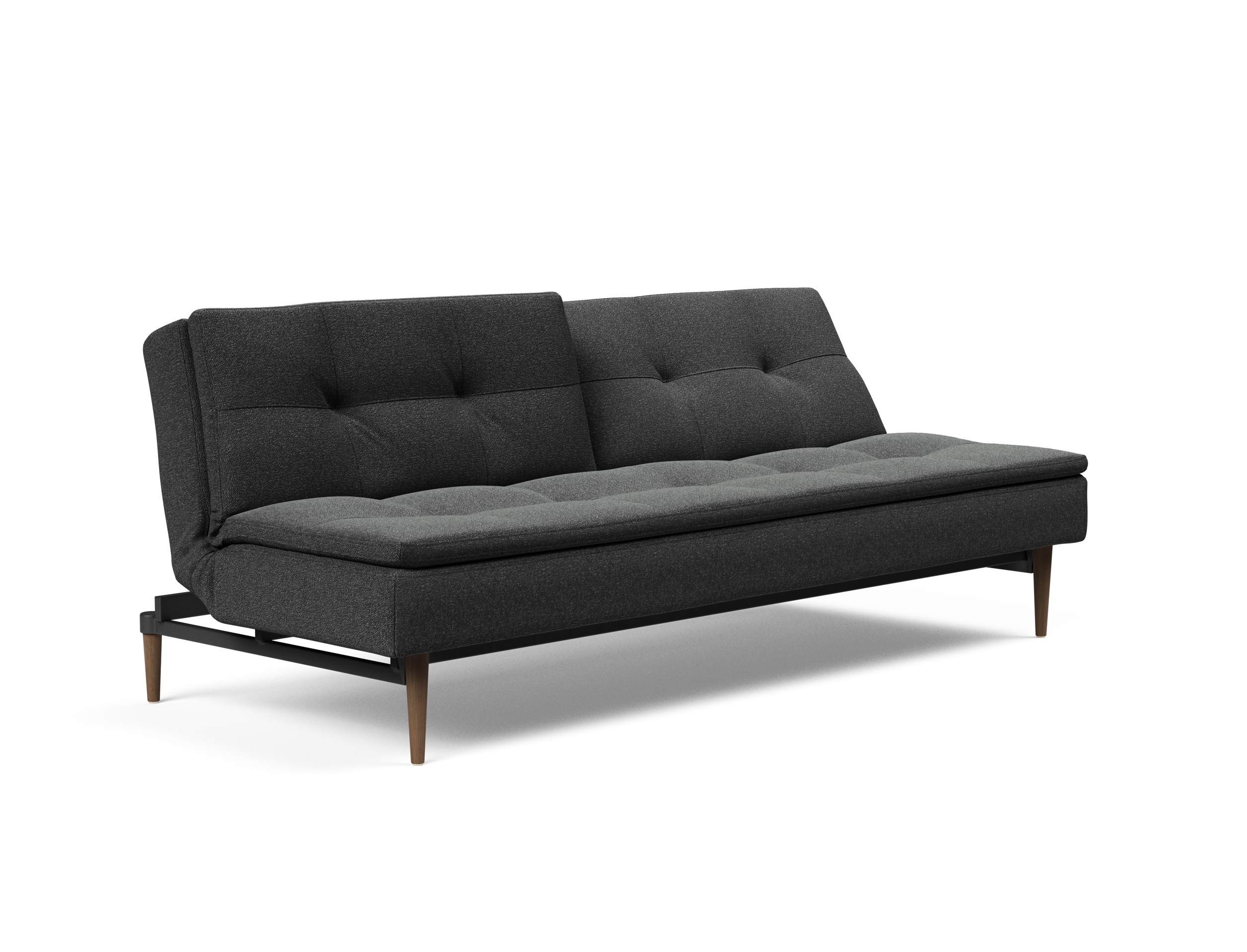 Dublexo Deluxe Fabric Sofa Bed w/Dark Wood Styletto Legs