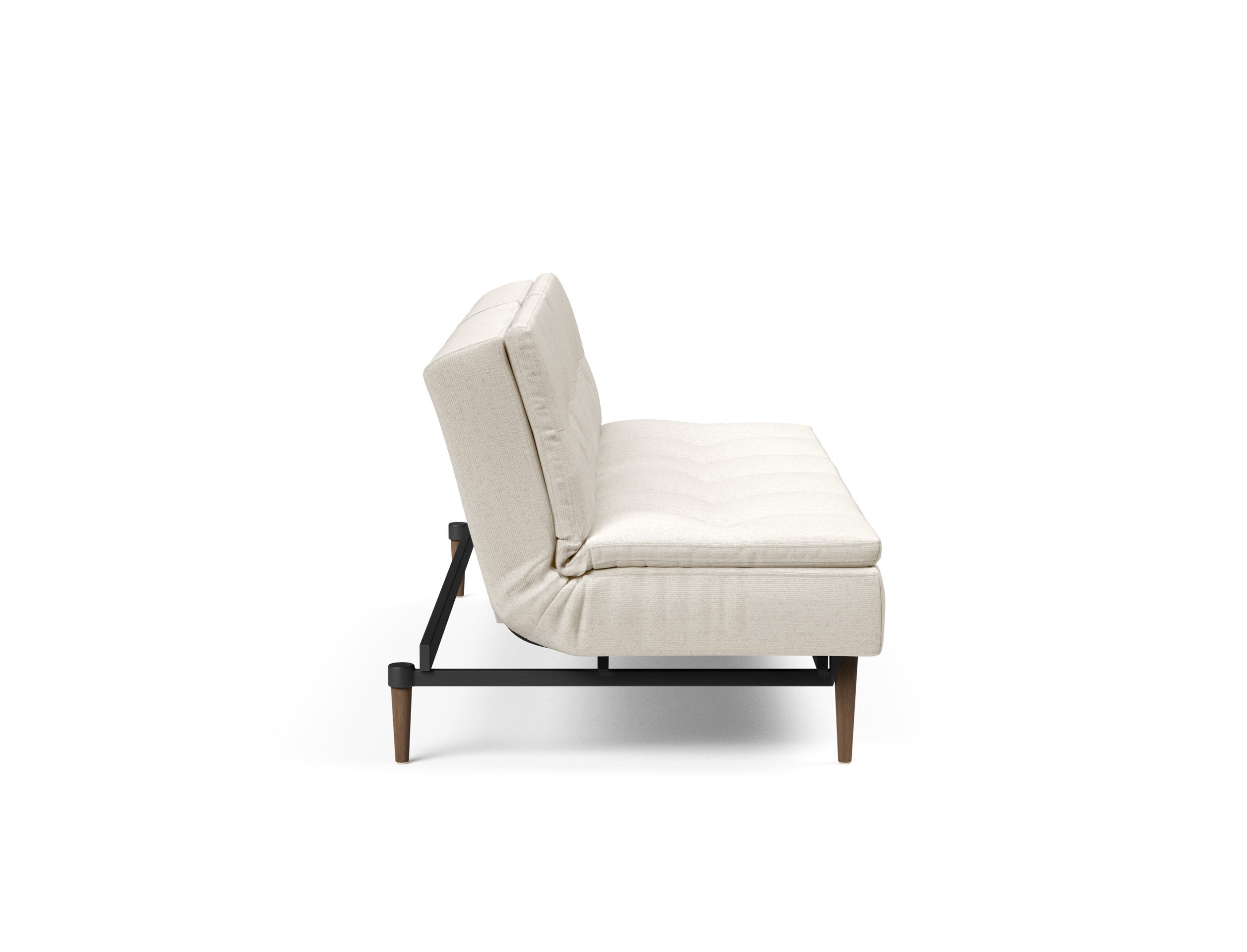 Dublexo Deluxe Fabric Sofa Bed w/Dark Wood Styletto Legs