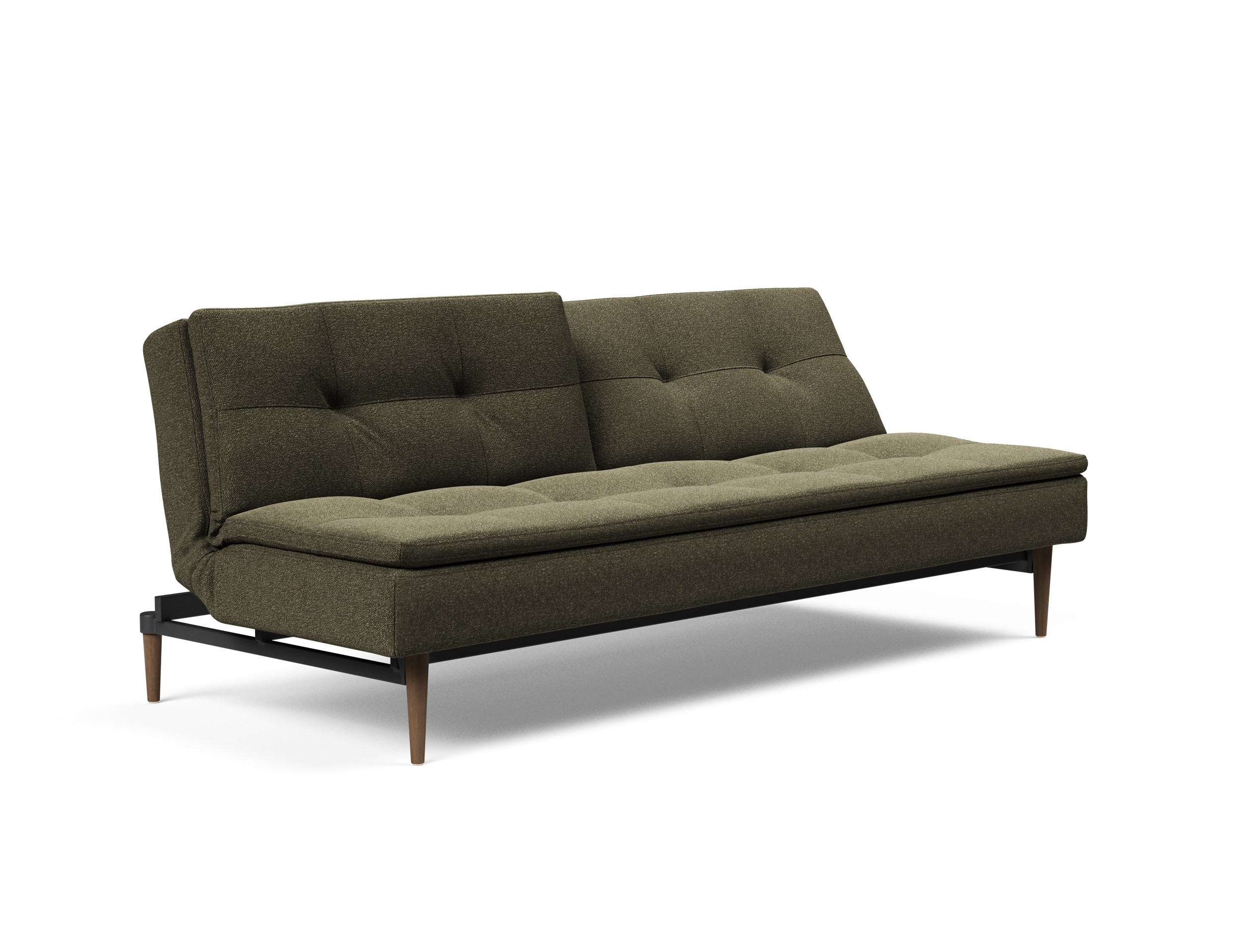 Dublexo Deluxe Fabric Sofa Bed w/Dark Wood Styletto Legs