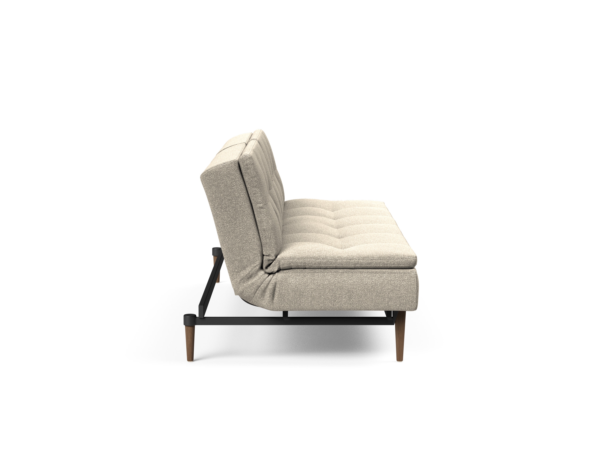 Dublexo Deluxe Fabric Sofa Bed w/Dark Wood Styletto Legs