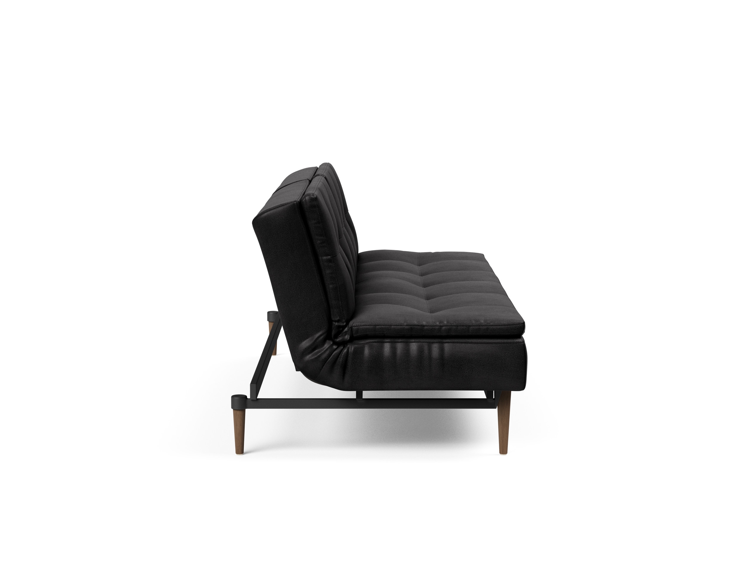 Dublexo Deluxe Fabric Sofa Bed w/Dark Wood Styletto Legs