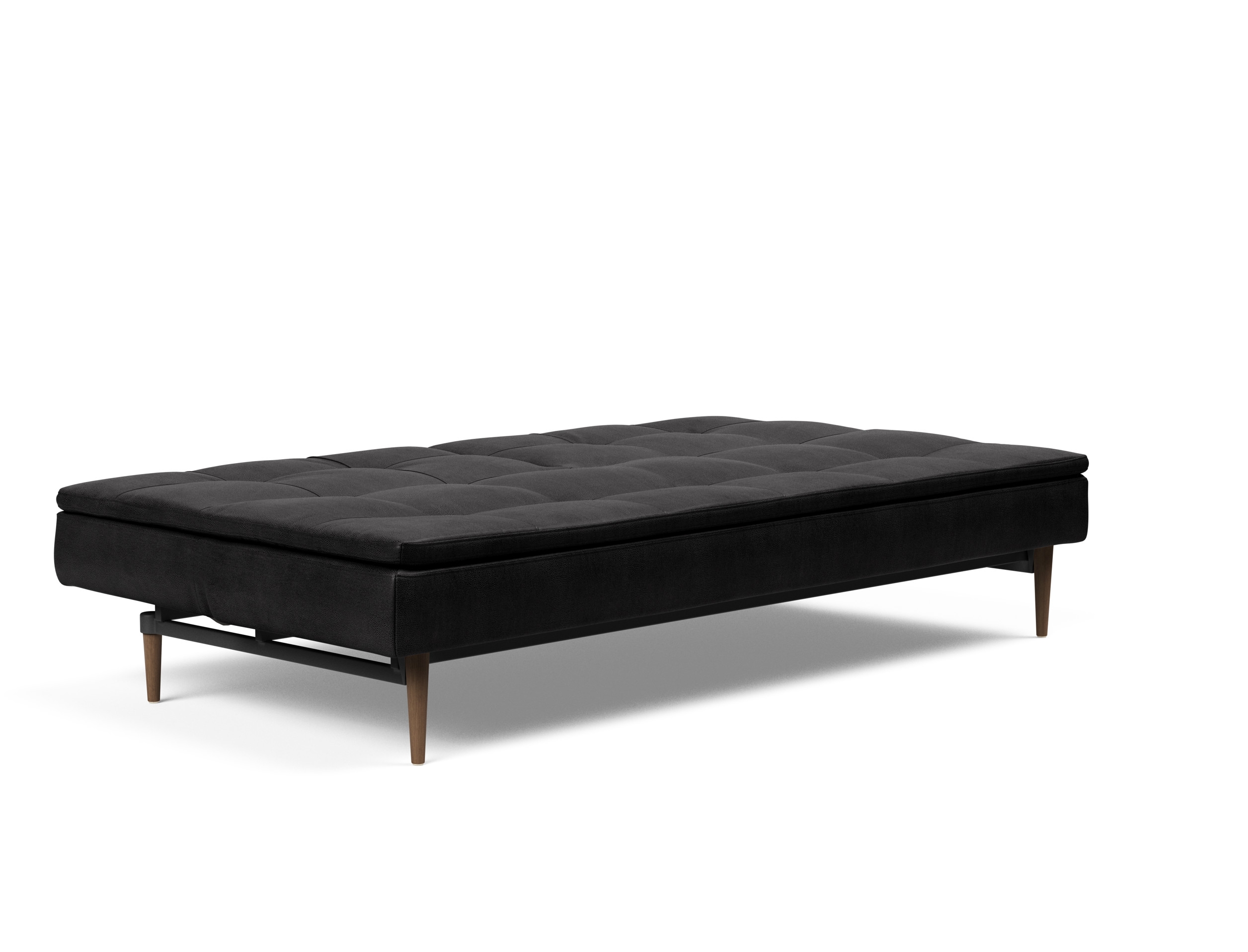 Dublexo Deluxe Fabric Sofa Bed w/Dark Wood Styletto Legs