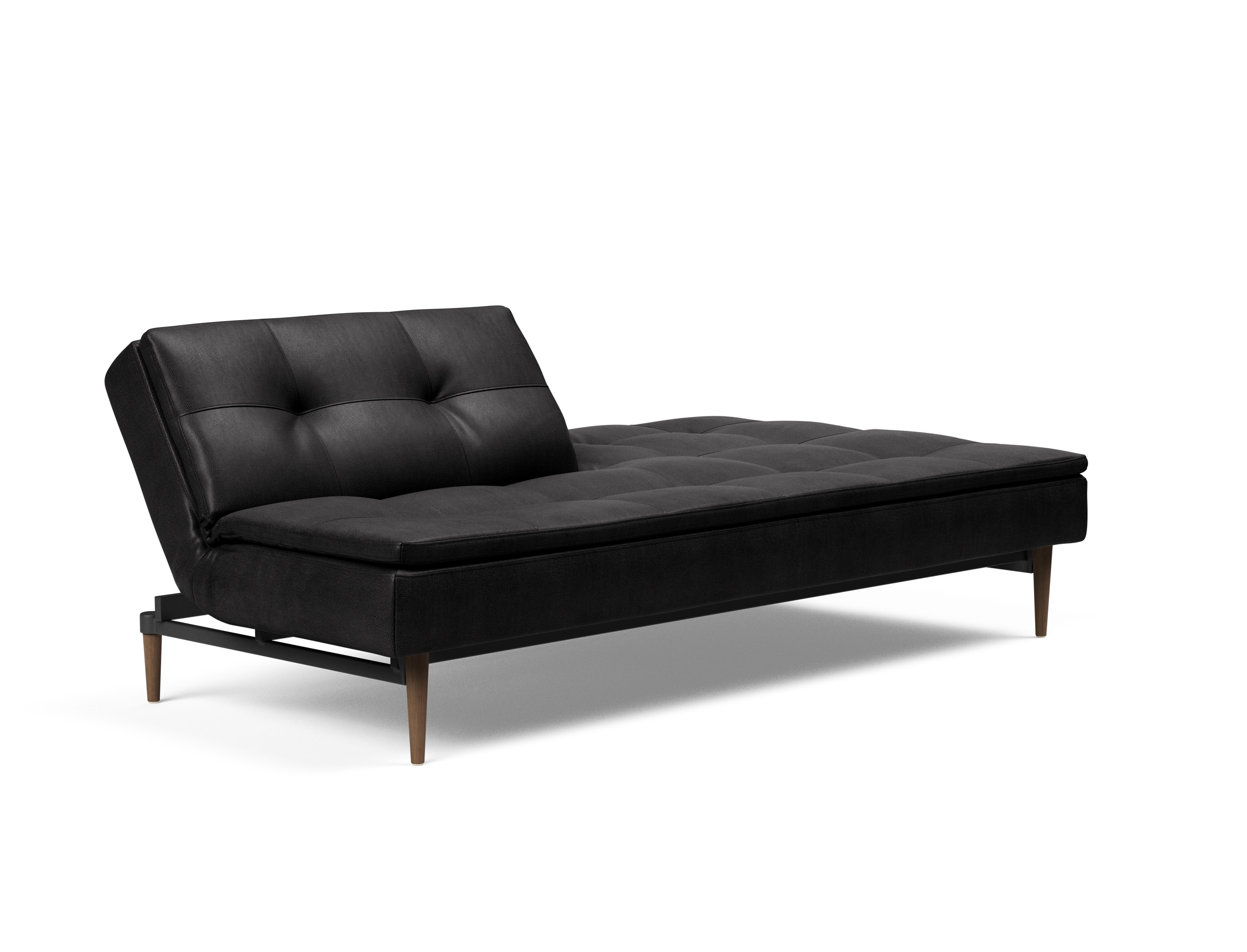 Dublexo Deluxe Fabric Sofa Bed w/Dark Wood Styletto Legs