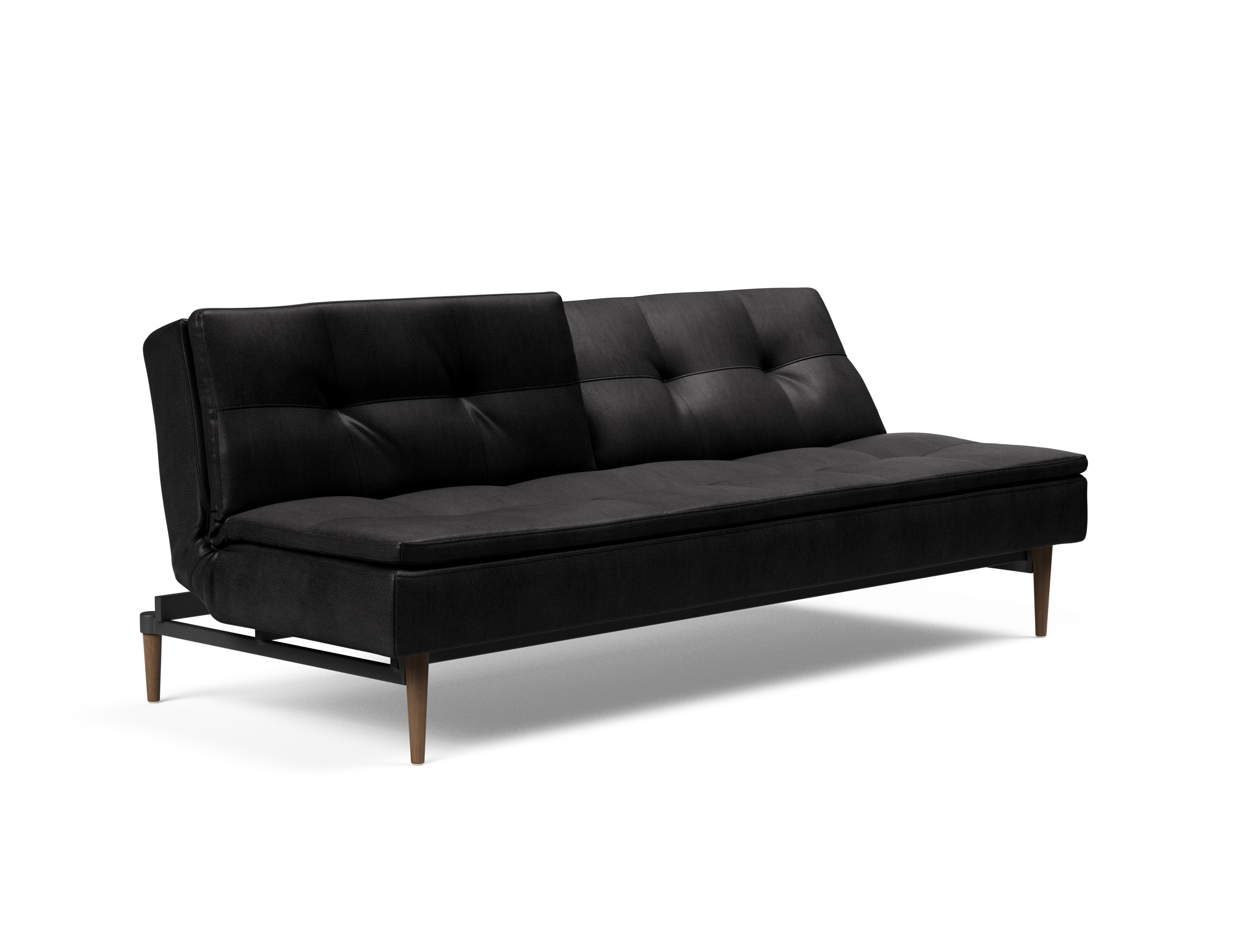 Dublexo Deluxe Fabric Sofa Bed w/Dark Wood Styletto Legs