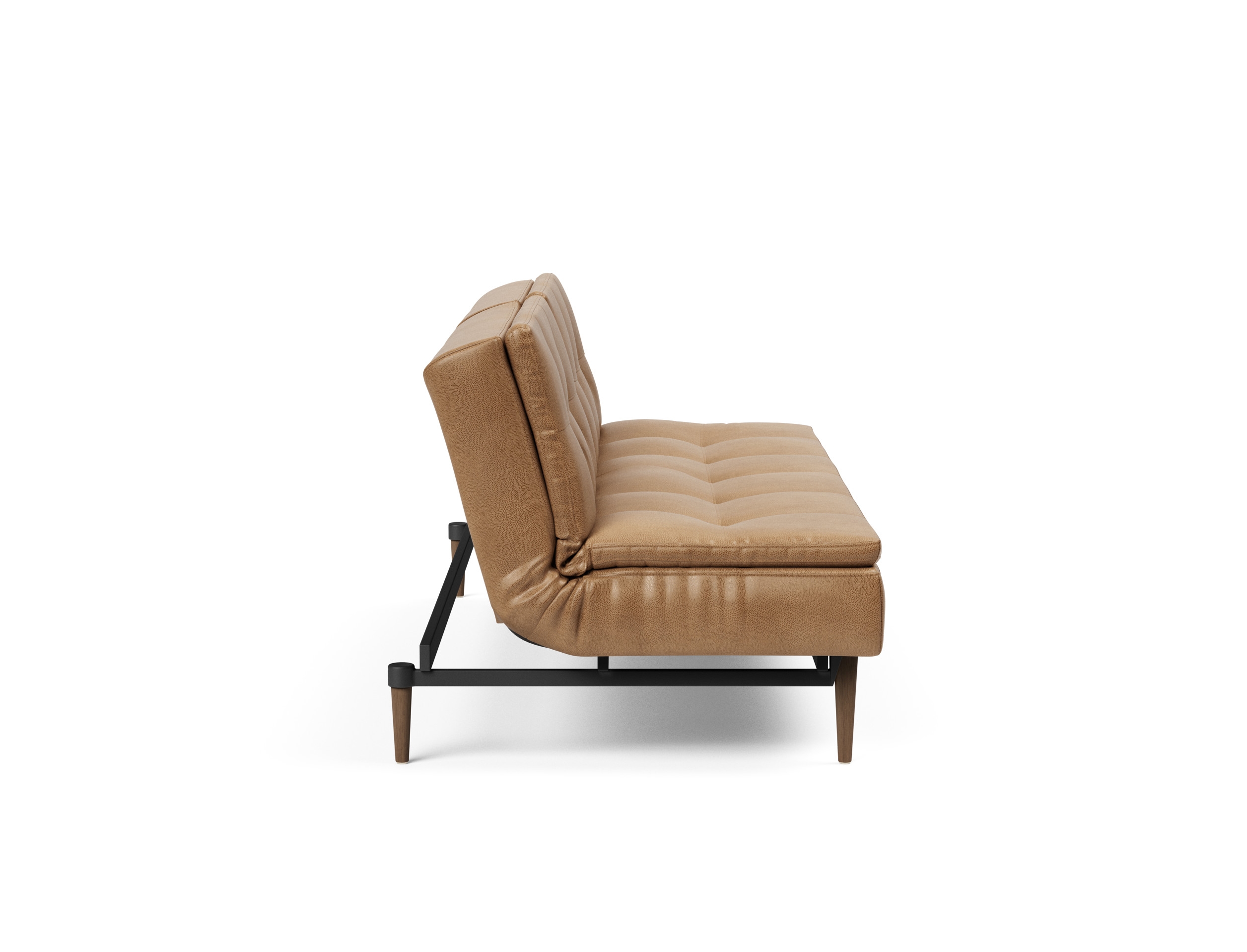 Dublexo Deluxe Fabric Sofa Bed w/Dark Wood Styletto Legs