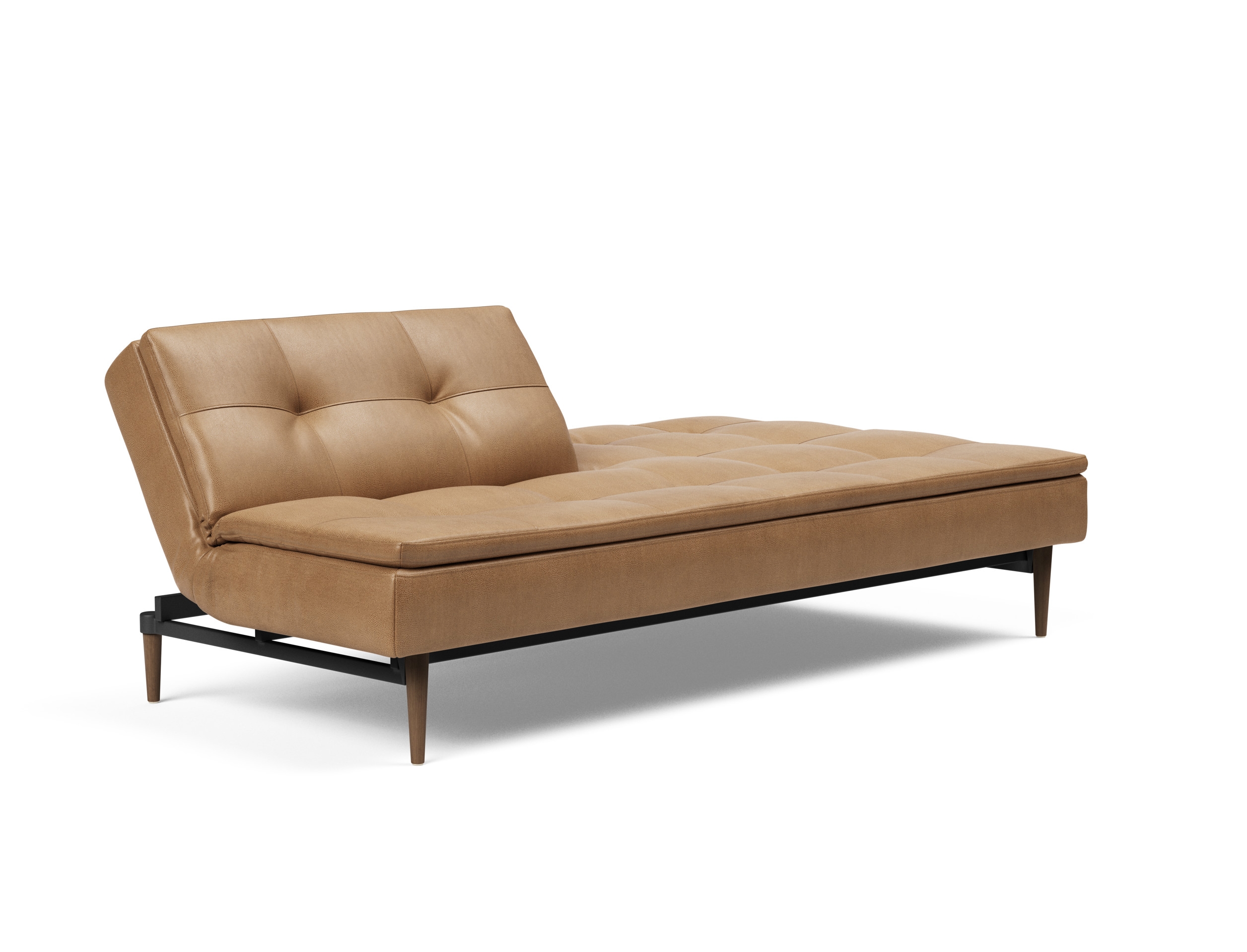 Dublexo Deluxe Fabric Sofa Bed w/Dark Wood Styletto Legs
