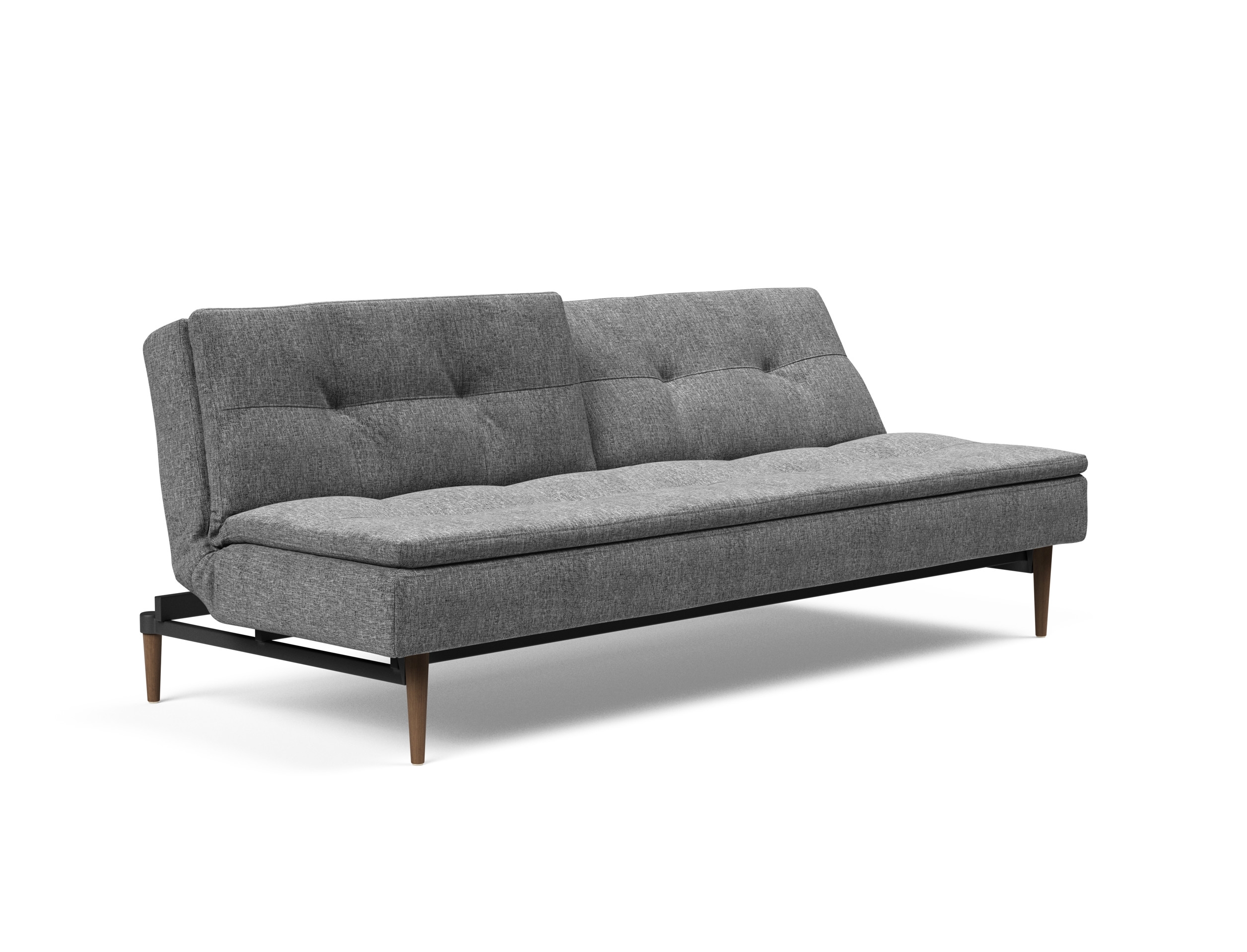 Dublexo Deluxe Fabric Sofa Bed w/Dark Wood Styletto Legs