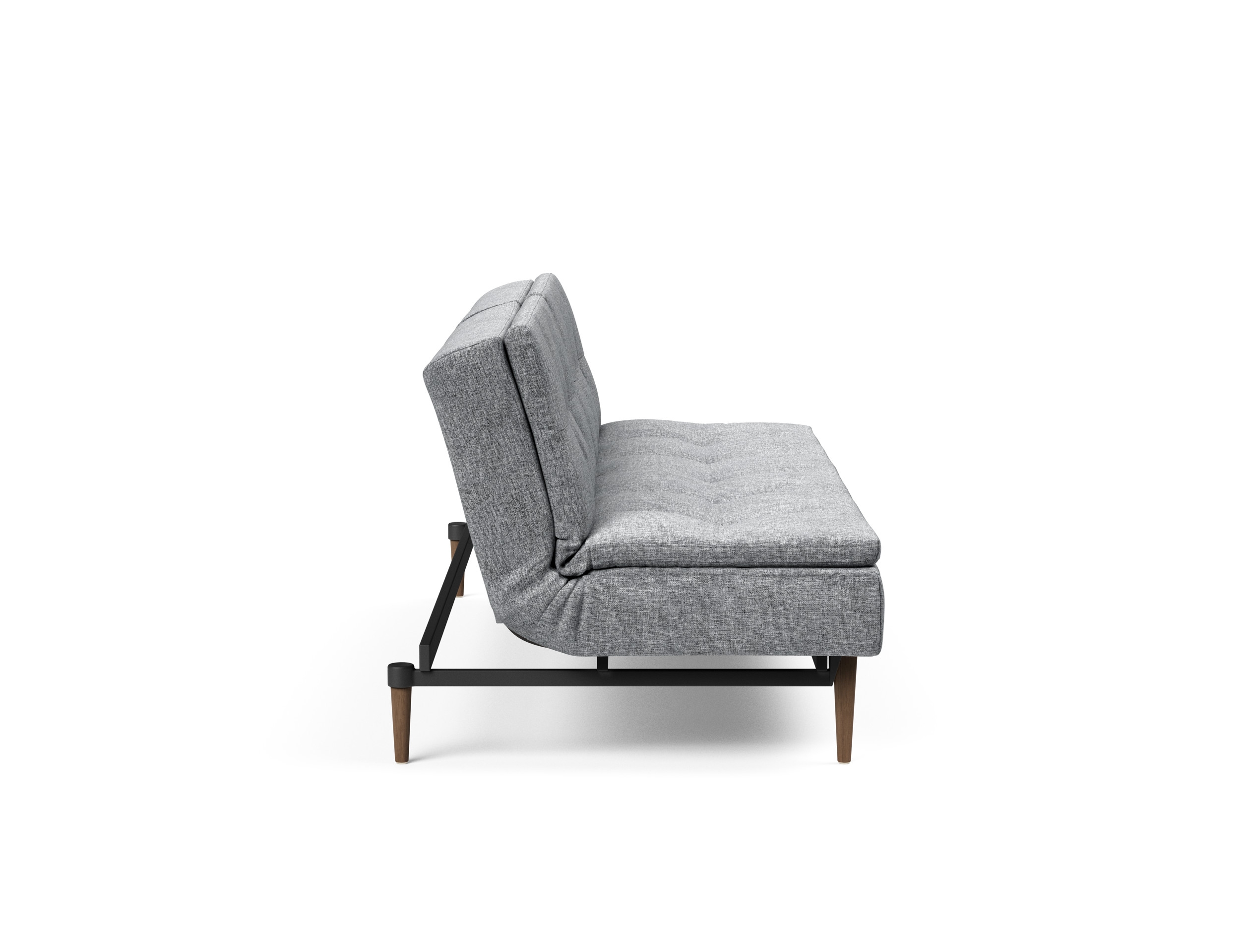 Dublexo Deluxe Fabric Sofa Bed w/Dark Wood Styletto Legs