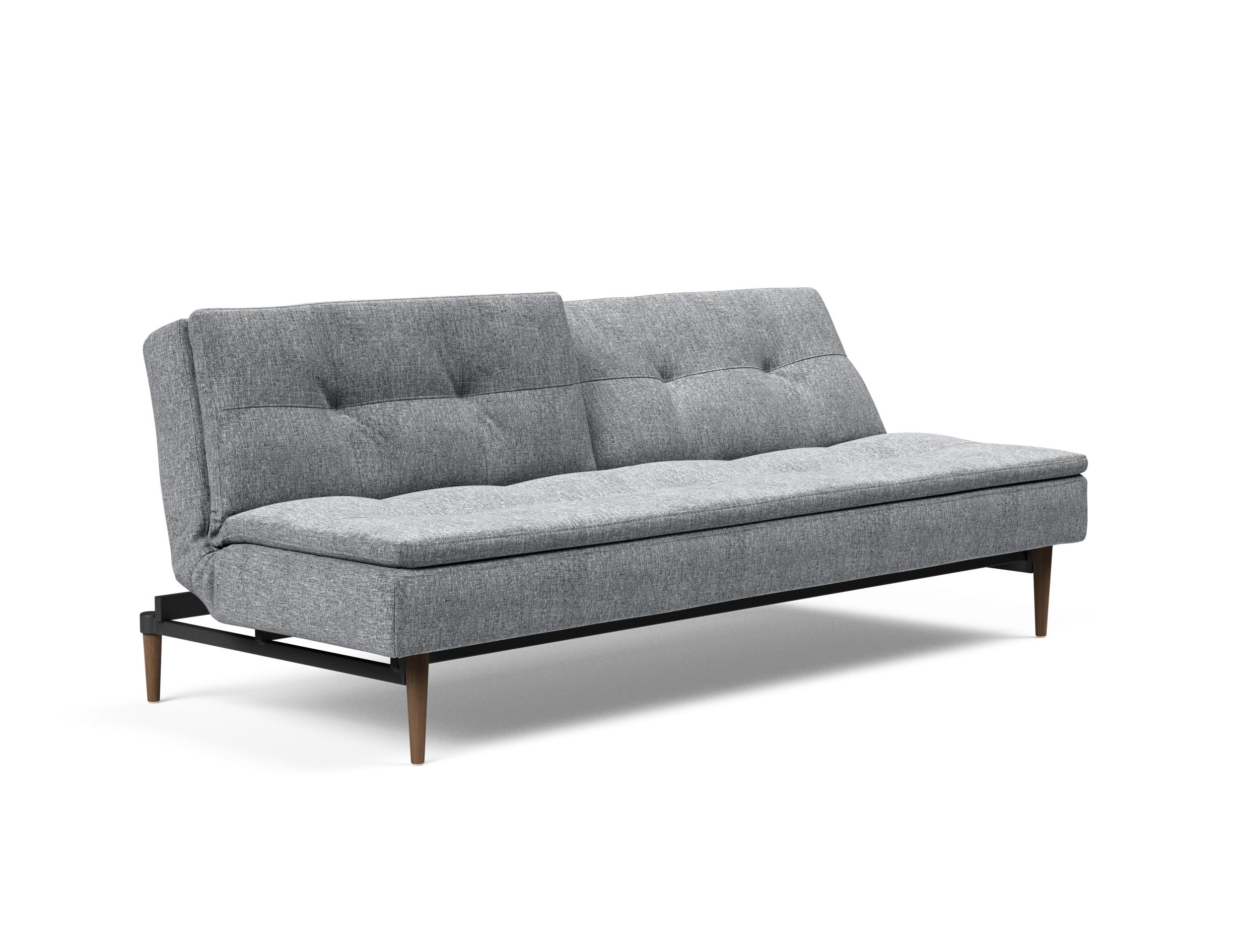 Dublexo Deluxe Fabric Sofa Bed w/Dark Wood Styletto Legs