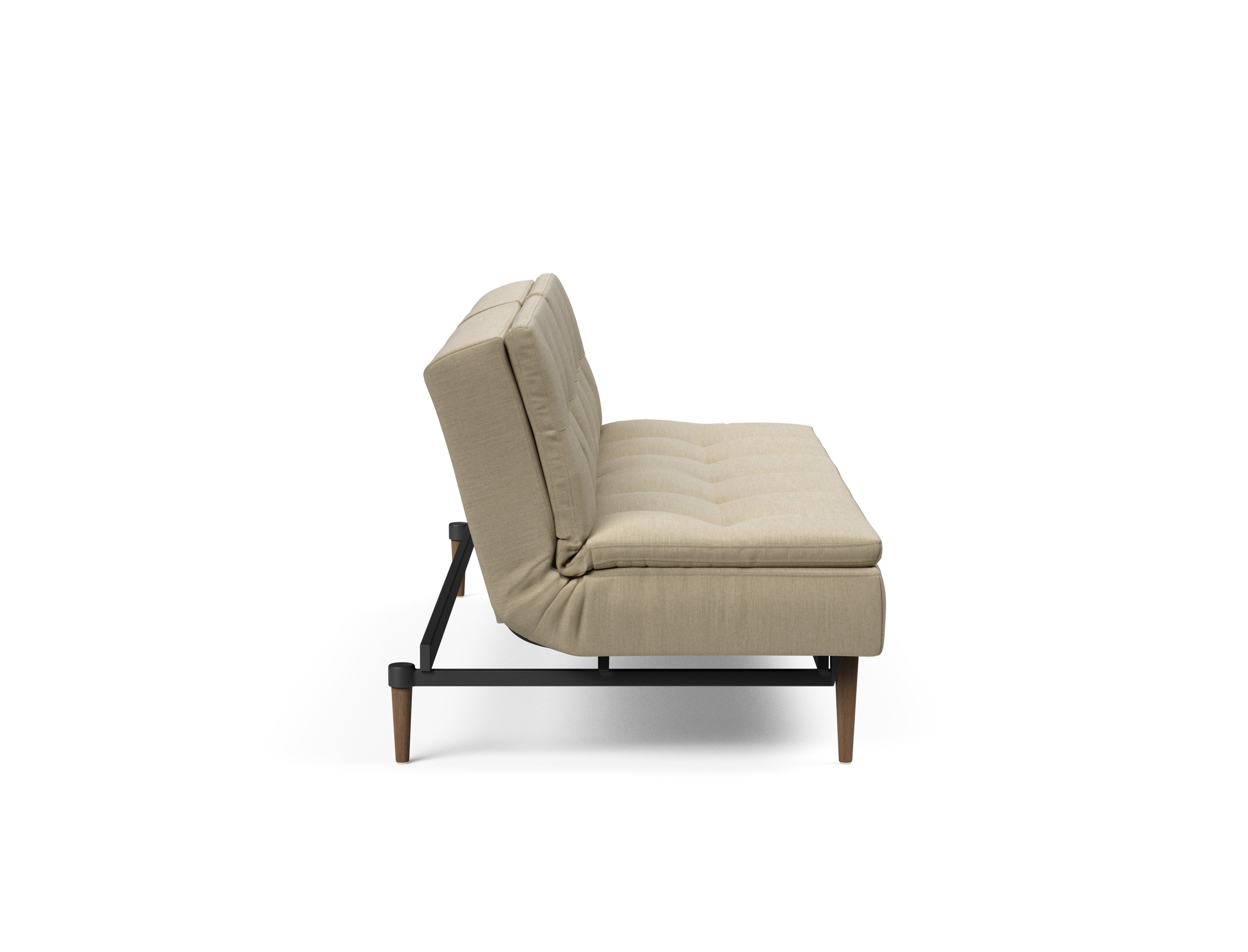 Dublexo Deluxe Fabric Sofa Bed w/Dark Wood Styletto Legs
