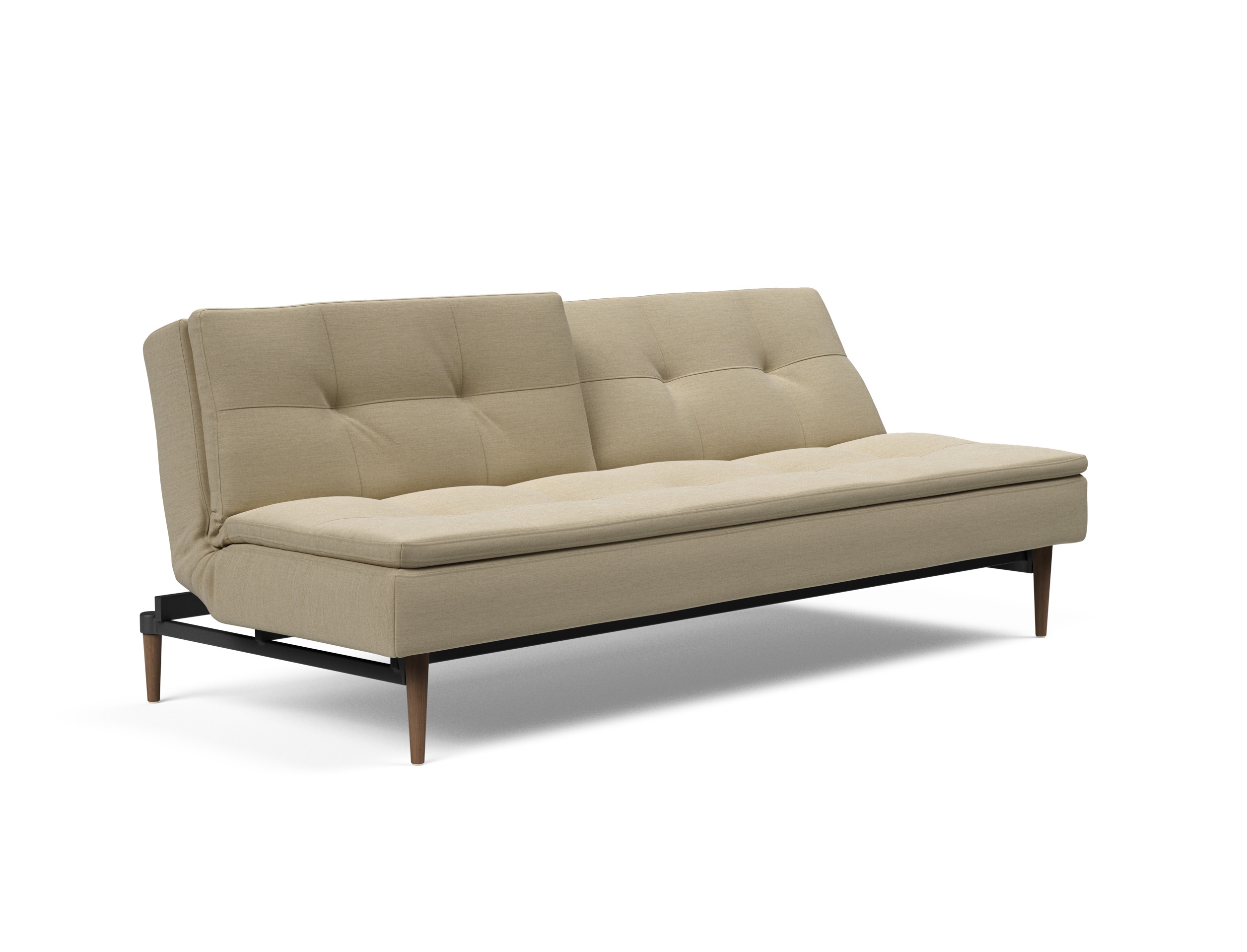 Dublexo Deluxe Fabric Sofa Bed w/Dark Wood Styletto Legs