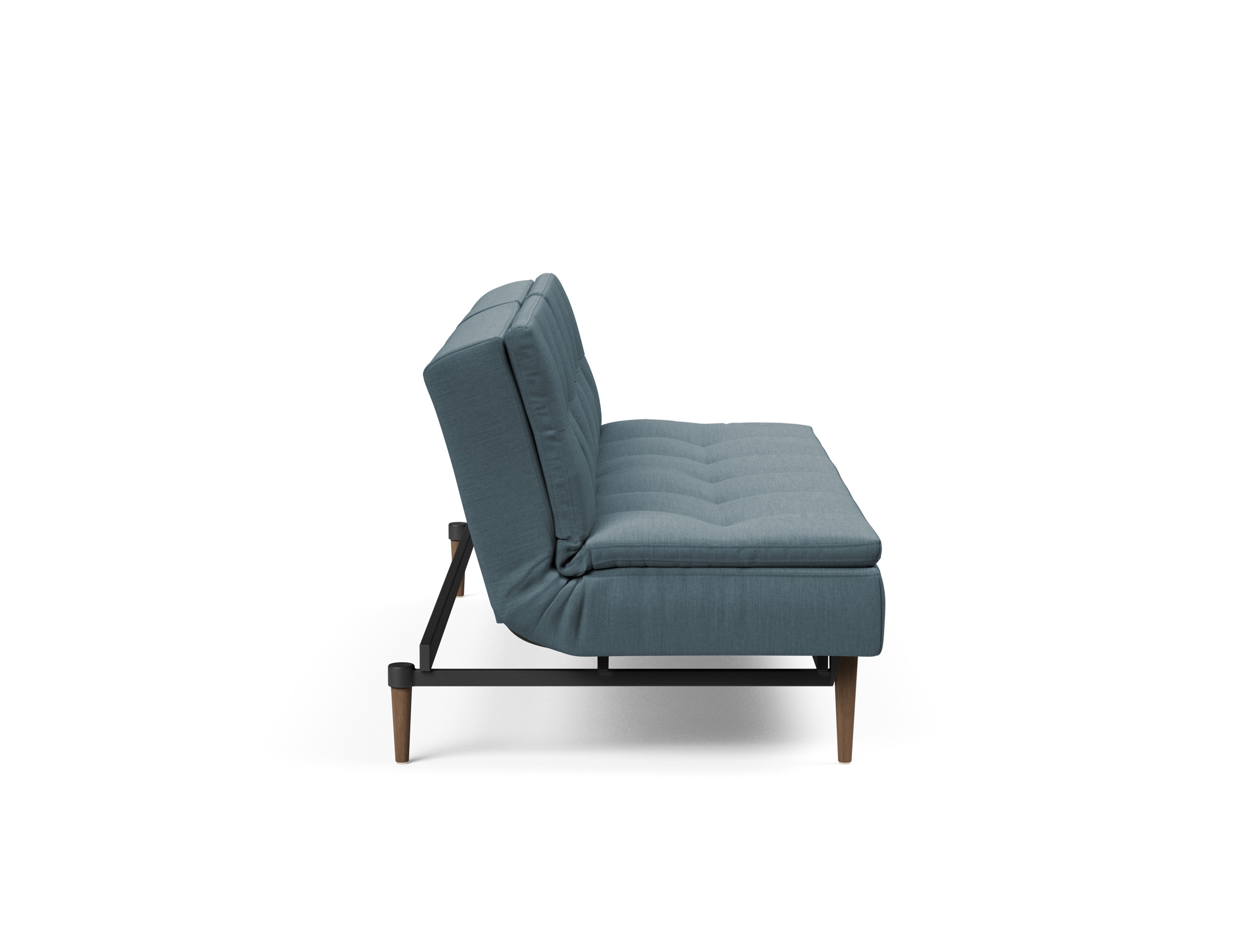Dublexo Deluxe Fabric Sofa Bed w/Dark Wood Styletto Legs