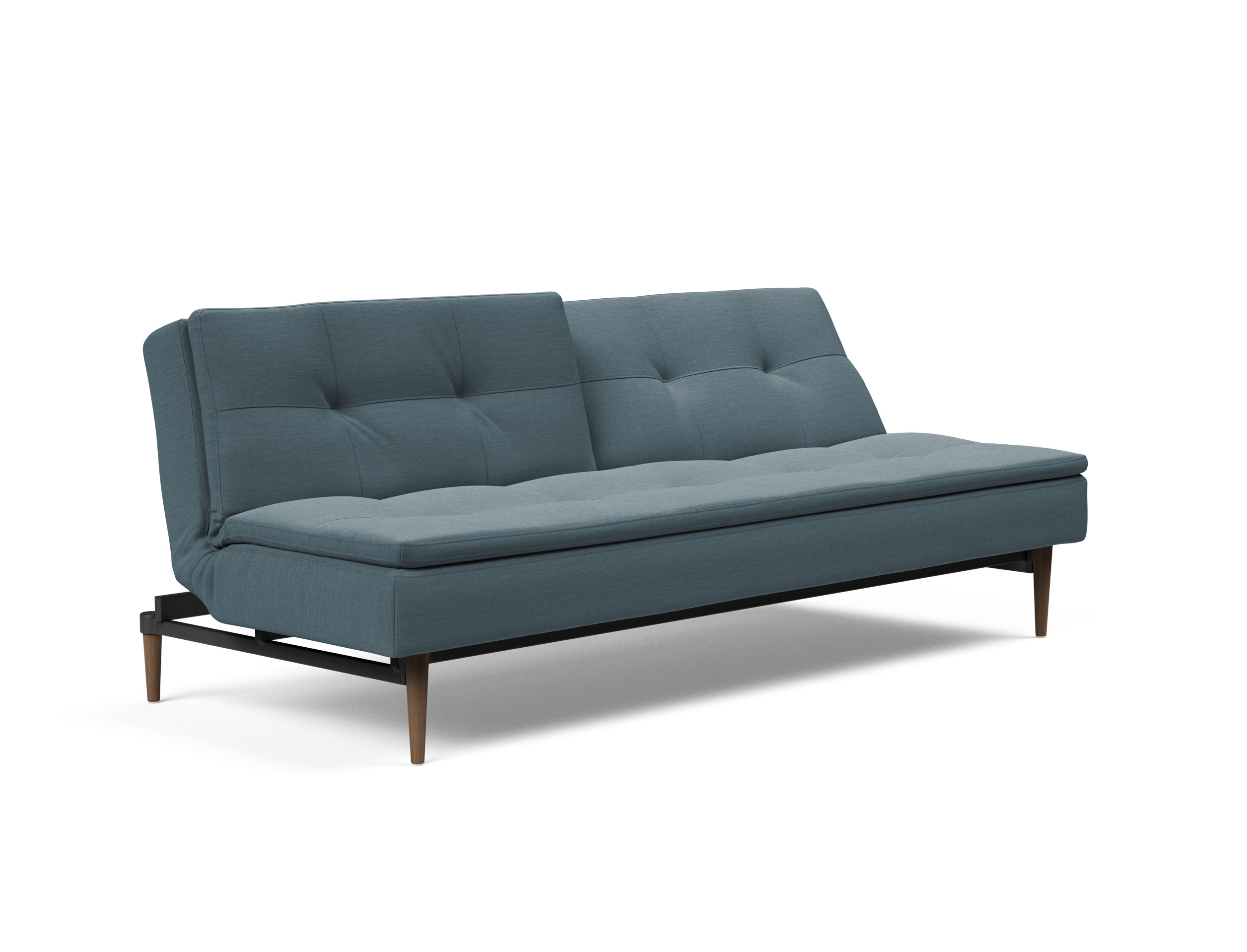 Dublexo Deluxe Fabric Sofa Bed w/Dark Wood Styletto Legs