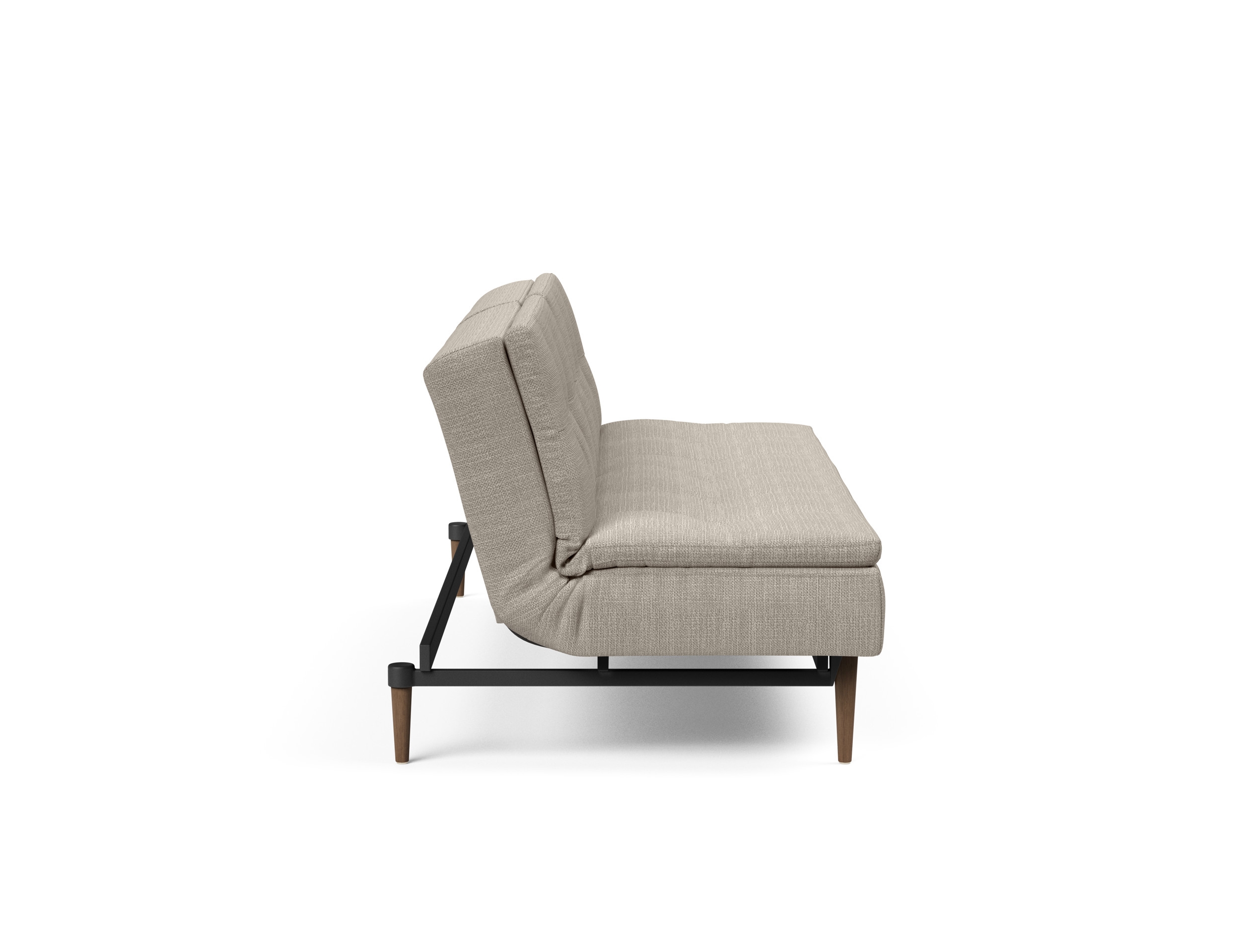 Dublexo Deluxe Fabric Sofa Bed w/Dark Wood Styletto Legs