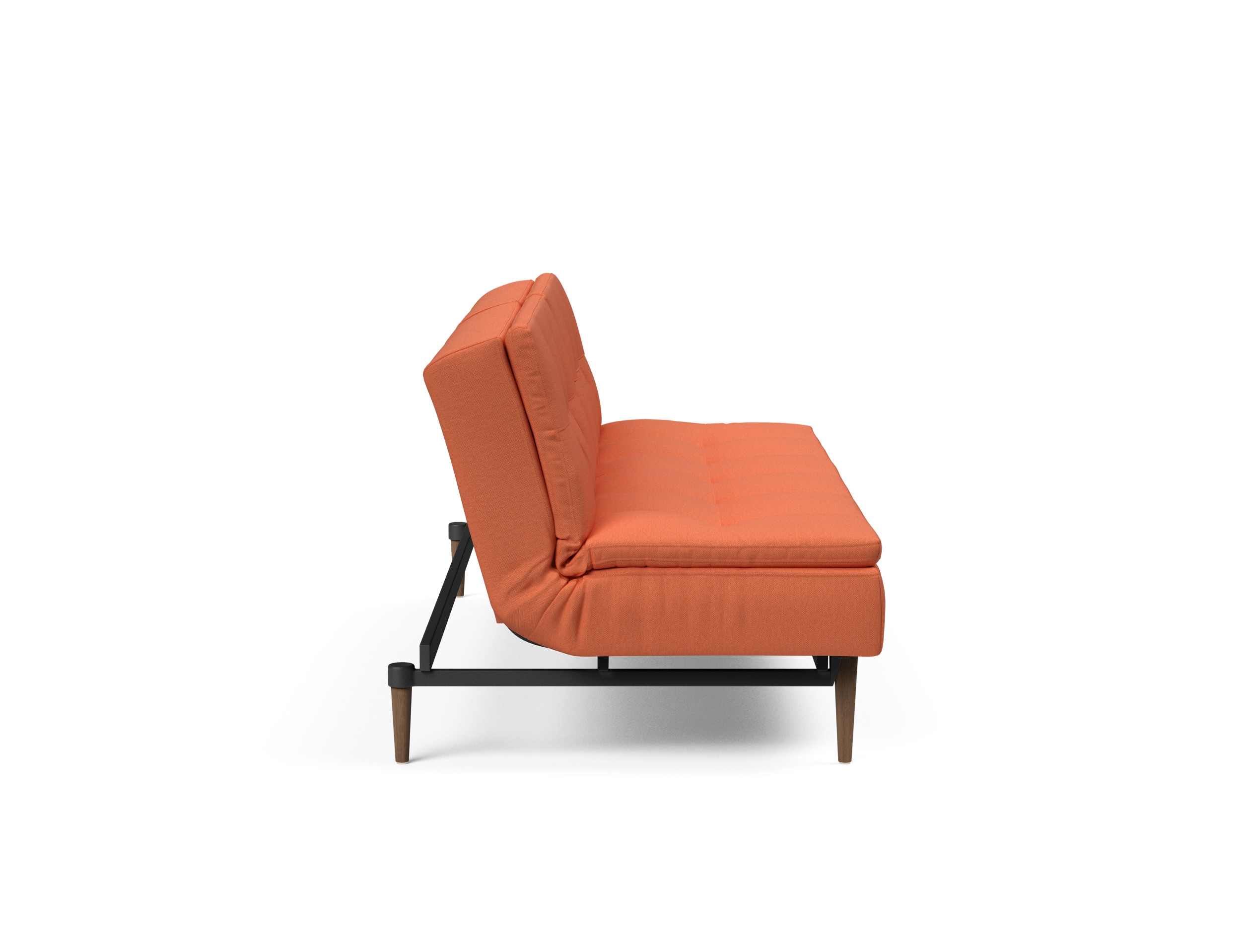Dublexo Deluxe Fabric Sofa Bed w/Dark Wood Styletto Legs
