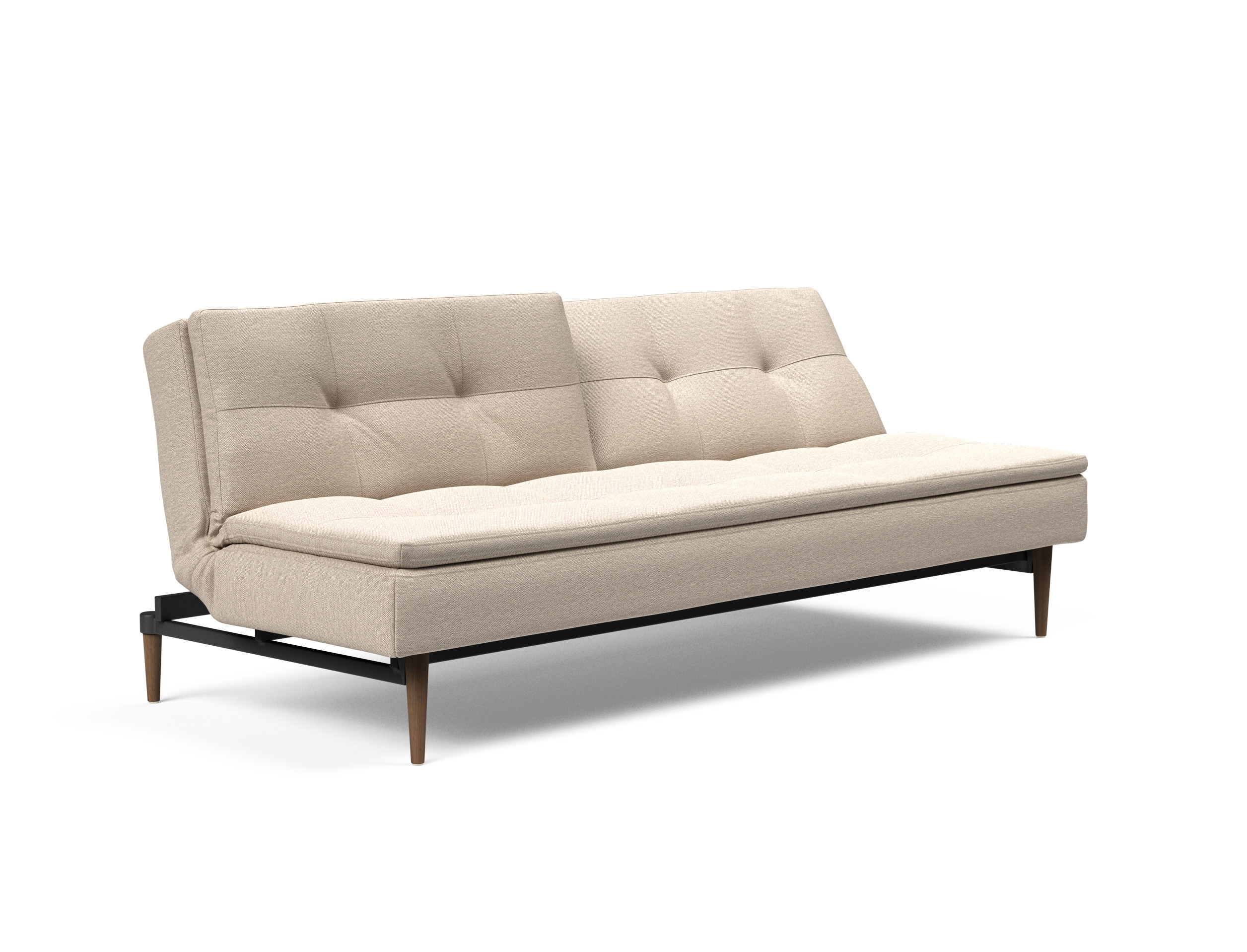 Dublexo Deluxe Fabric Sofa Bed w/Dark Wood Styletto Legs