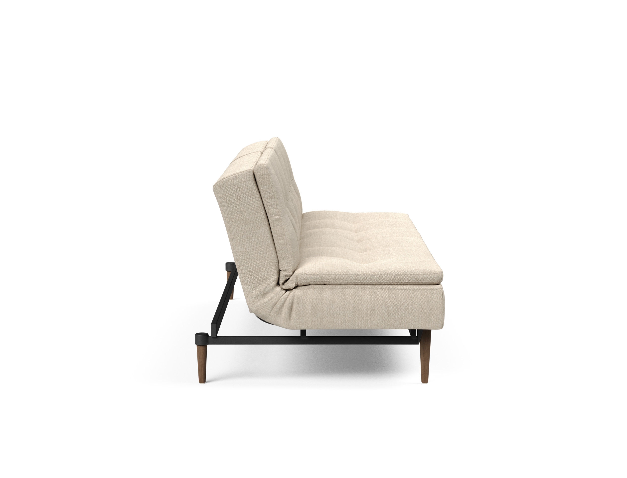Dublexo Deluxe Fabric Sofa Bed w/Dark Wood Styletto Legs