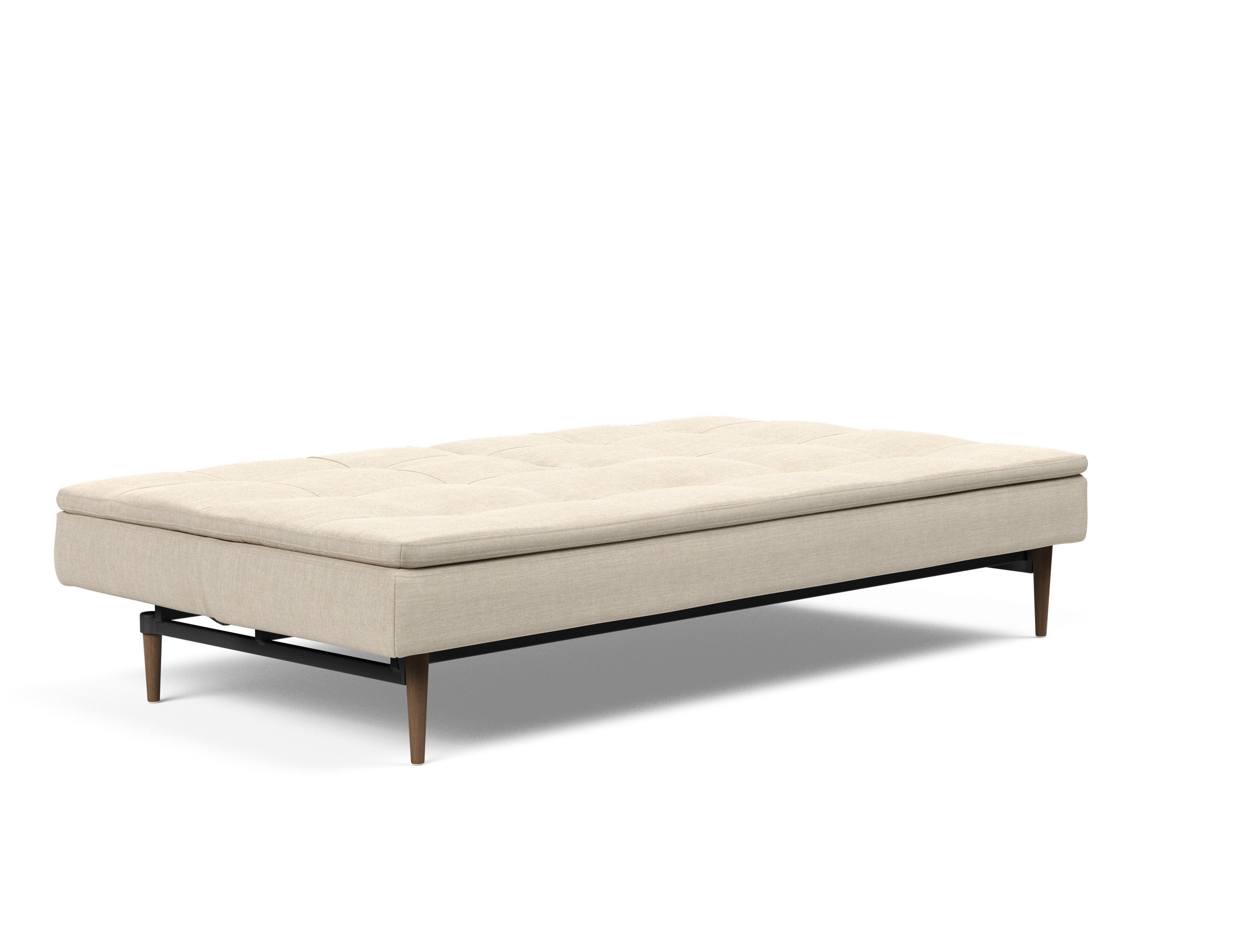 Dublexo Deluxe Fabric Sofa Bed w/Dark Wood Styletto Legs