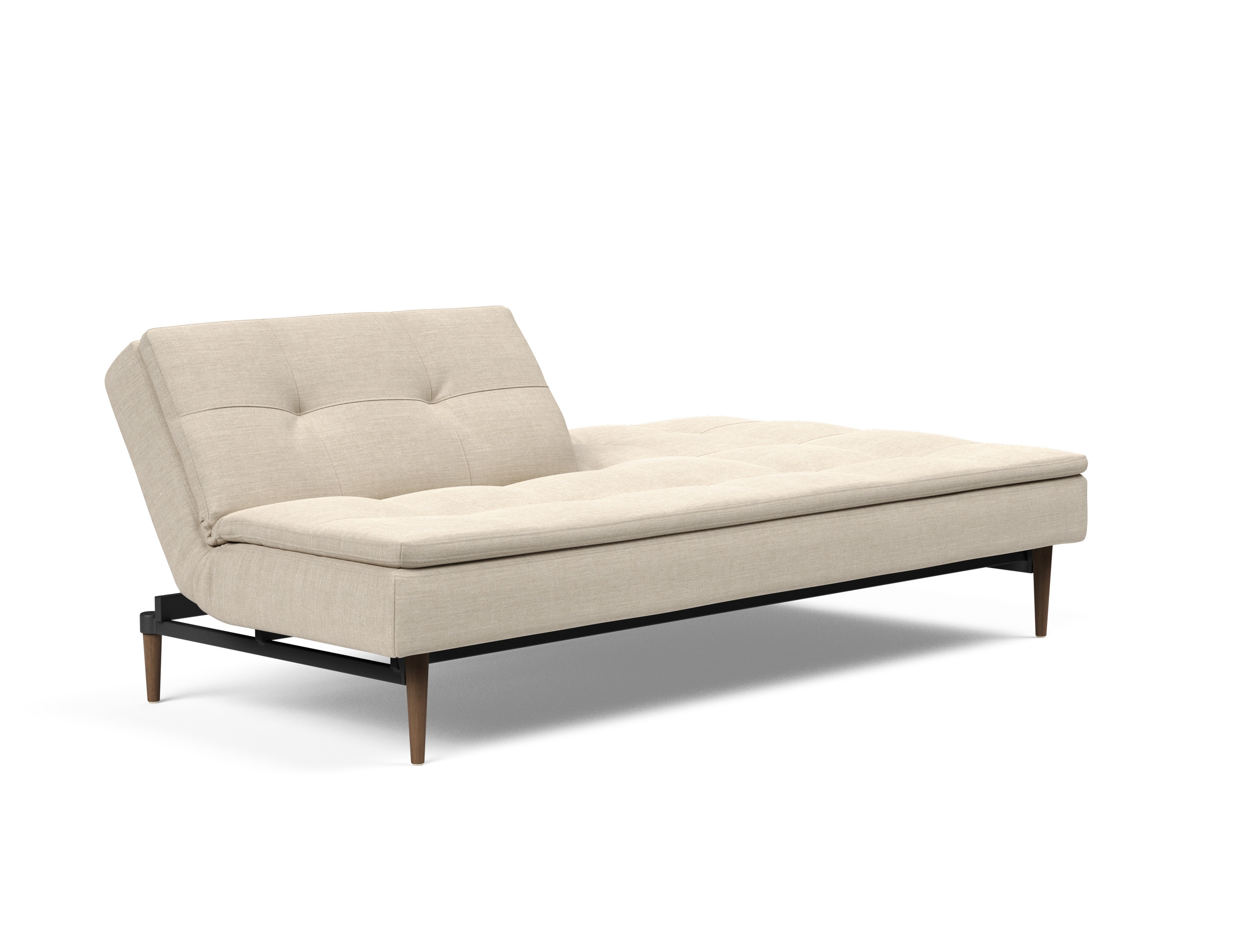 Dublexo Deluxe Fabric Sofa Bed w/Dark Wood Styletto Legs