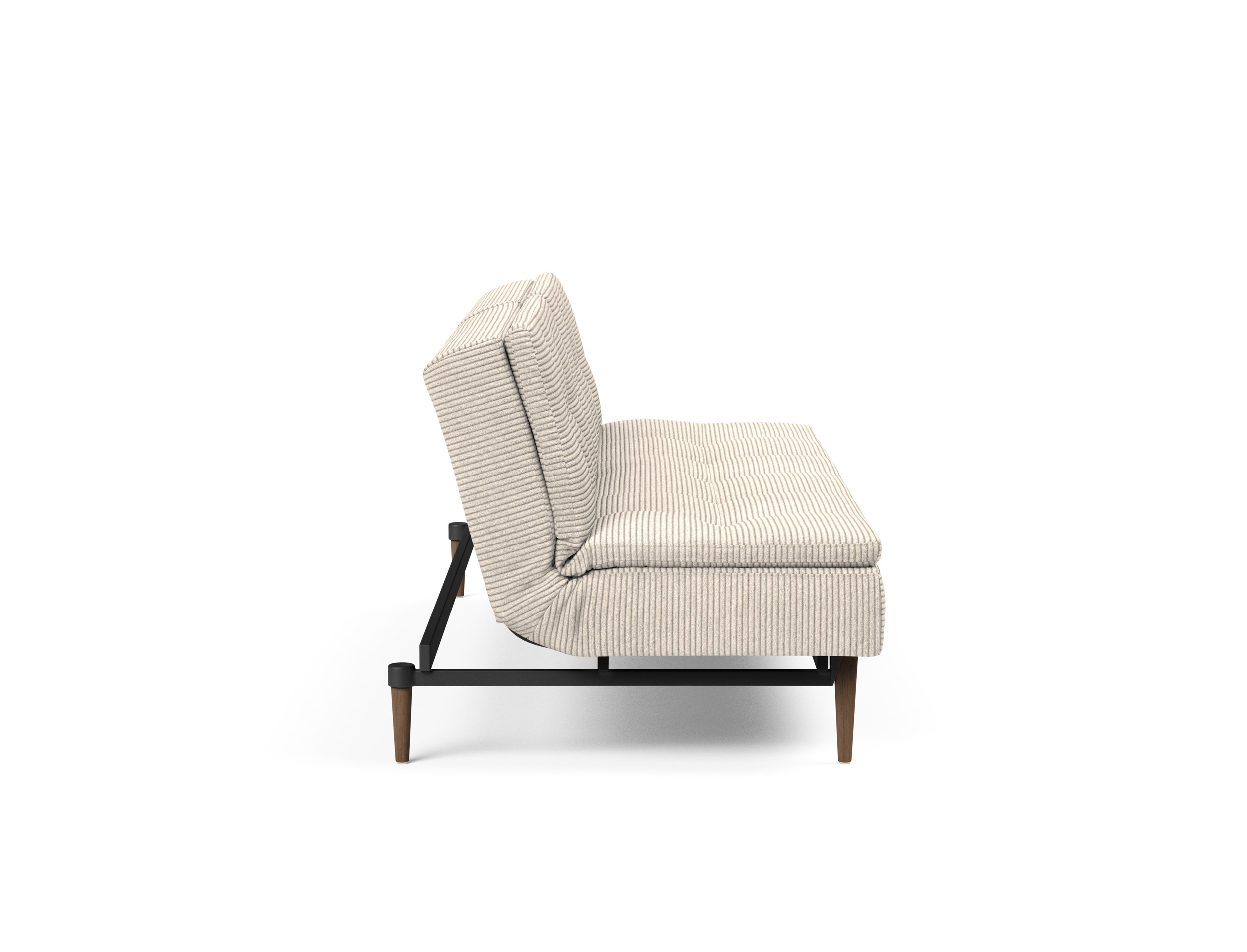 Dublexo Deluxe Fabric Sofa Bed w/Dark Wood Styletto Legs