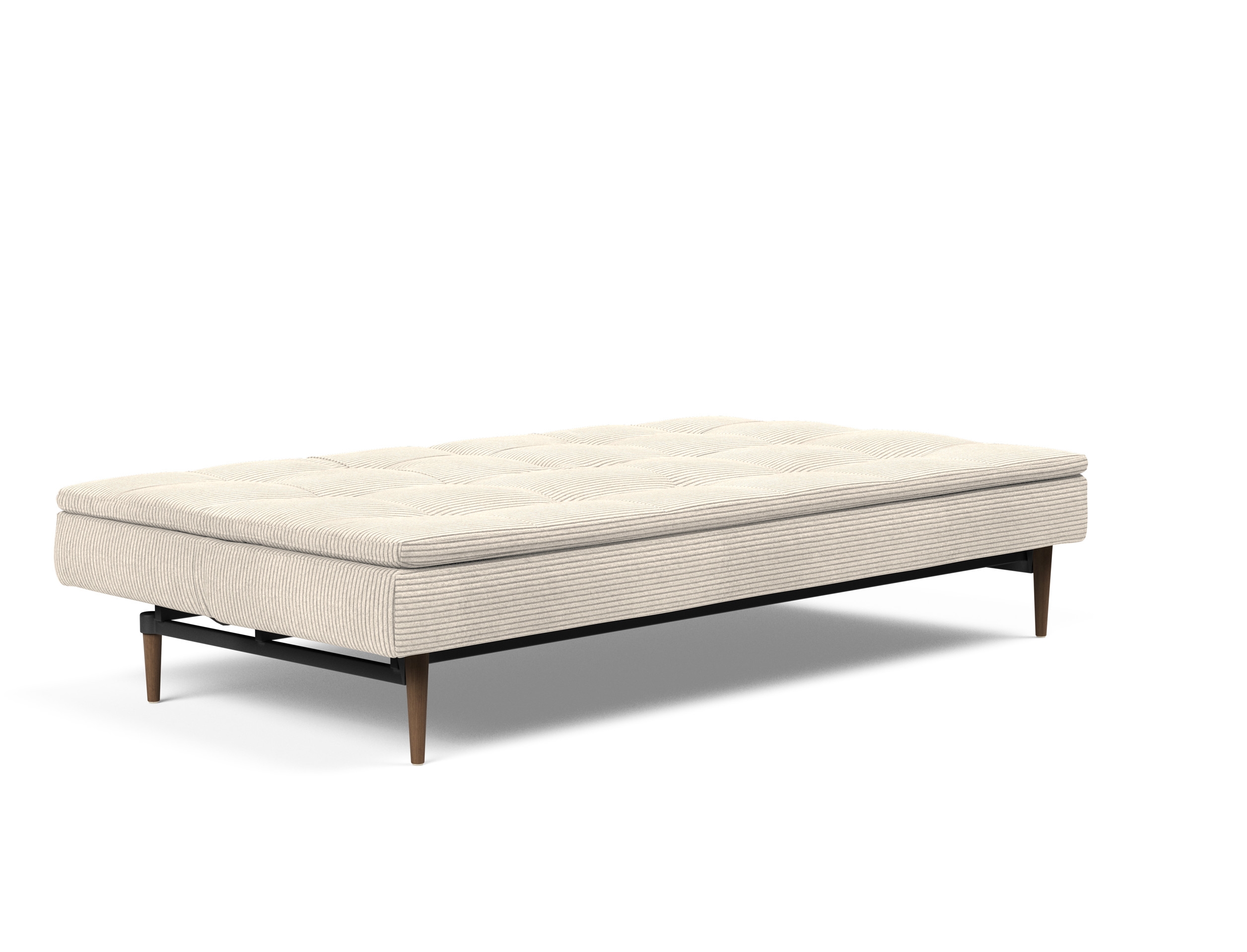 Dublexo Deluxe Fabric Sofa Bed w/Dark Wood Styletto Legs