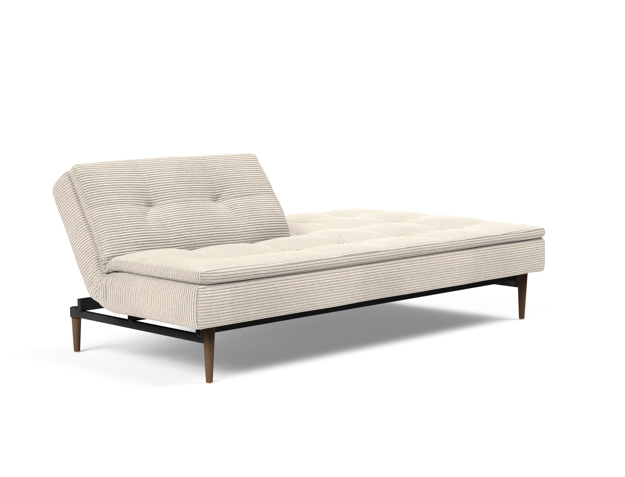 Dublexo Deluxe Fabric Sofa Bed w/Dark Wood Styletto Legs