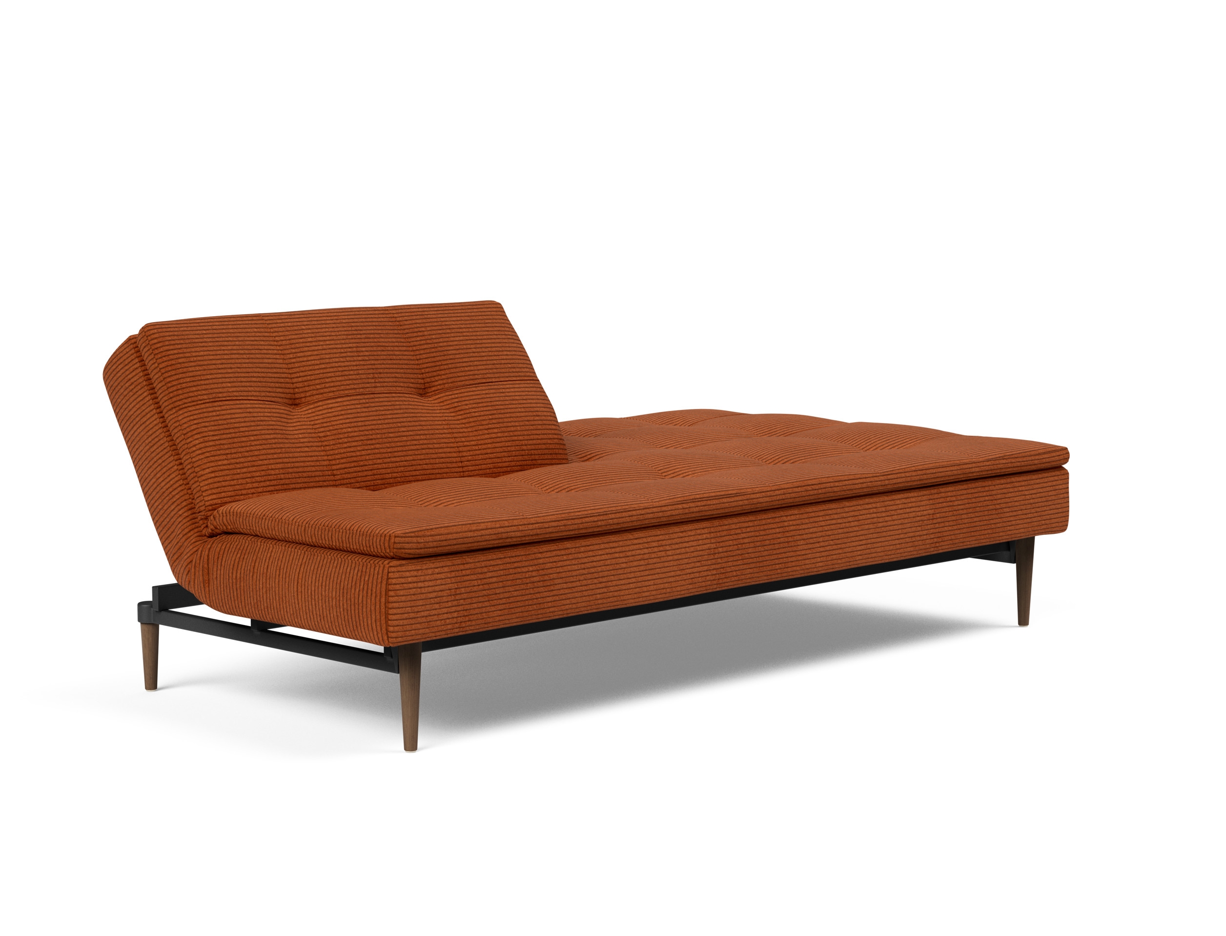 Dublexo Deluxe Fabric Sofa Bed w/Dark Wood Styletto Legs