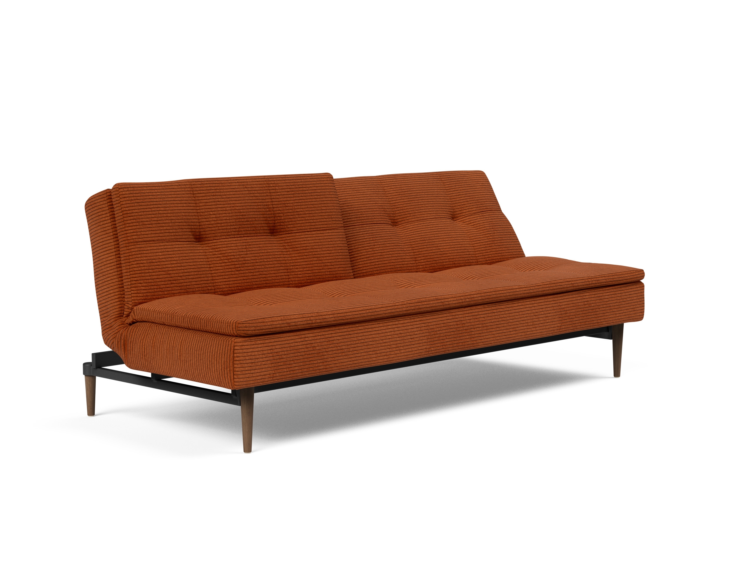 Dublexo Deluxe Fabric Sofa Bed w/Dark Wood Styletto Legs